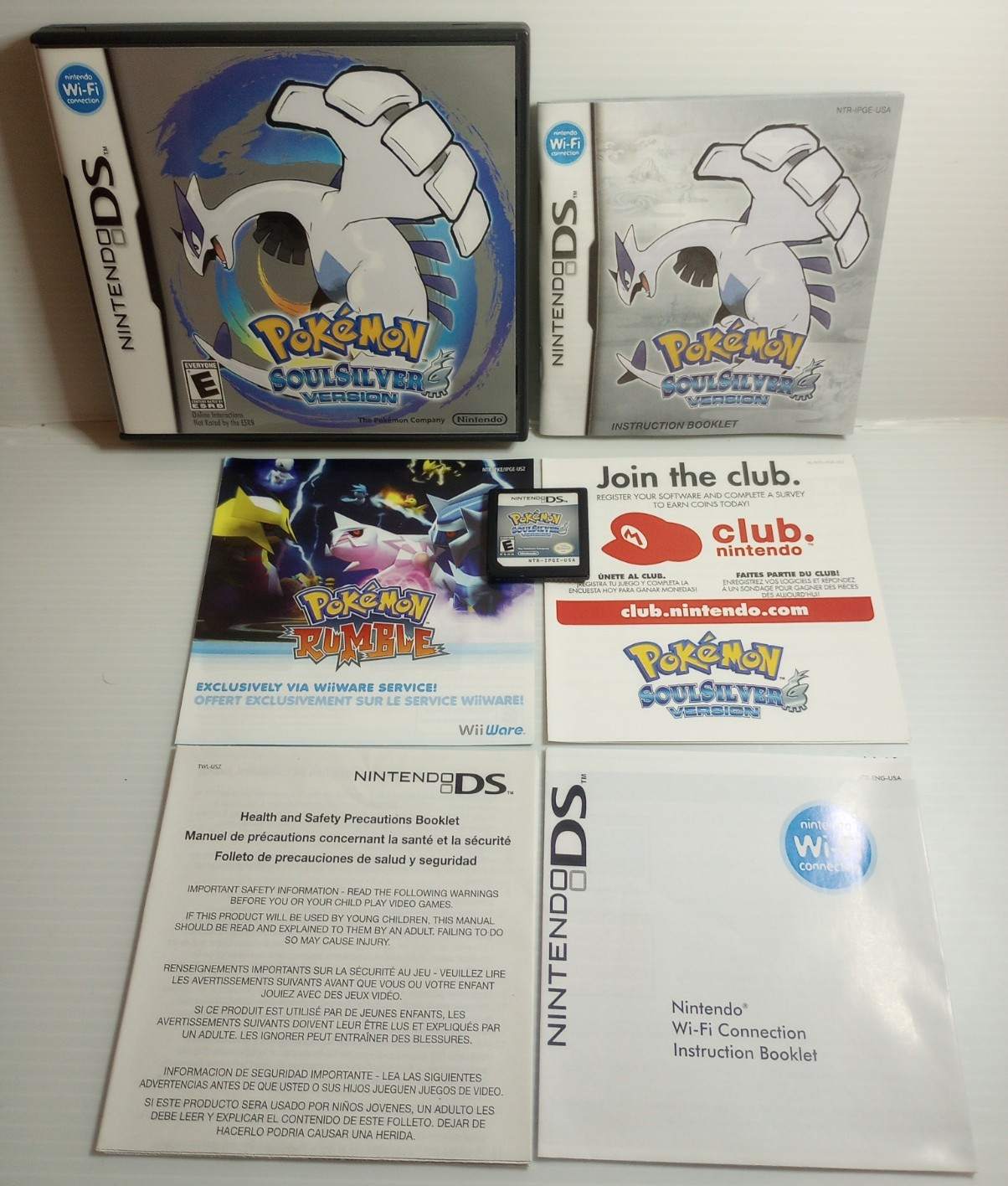 Pokemon: SoulSilver Version (Nintendo DS, 2010) Complete Game / Manual / Inserts