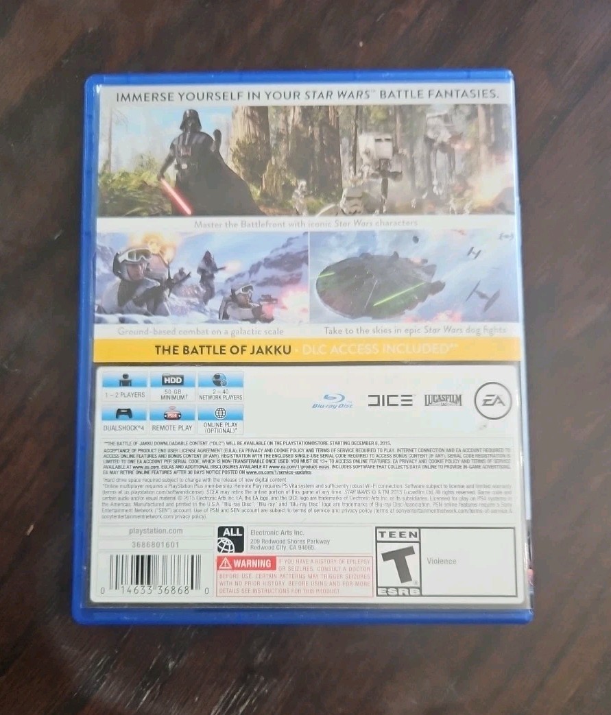 Star Wars: Battlefront (PlayStation 4, 2015) Complete Excellent Disc FastShip 🎮