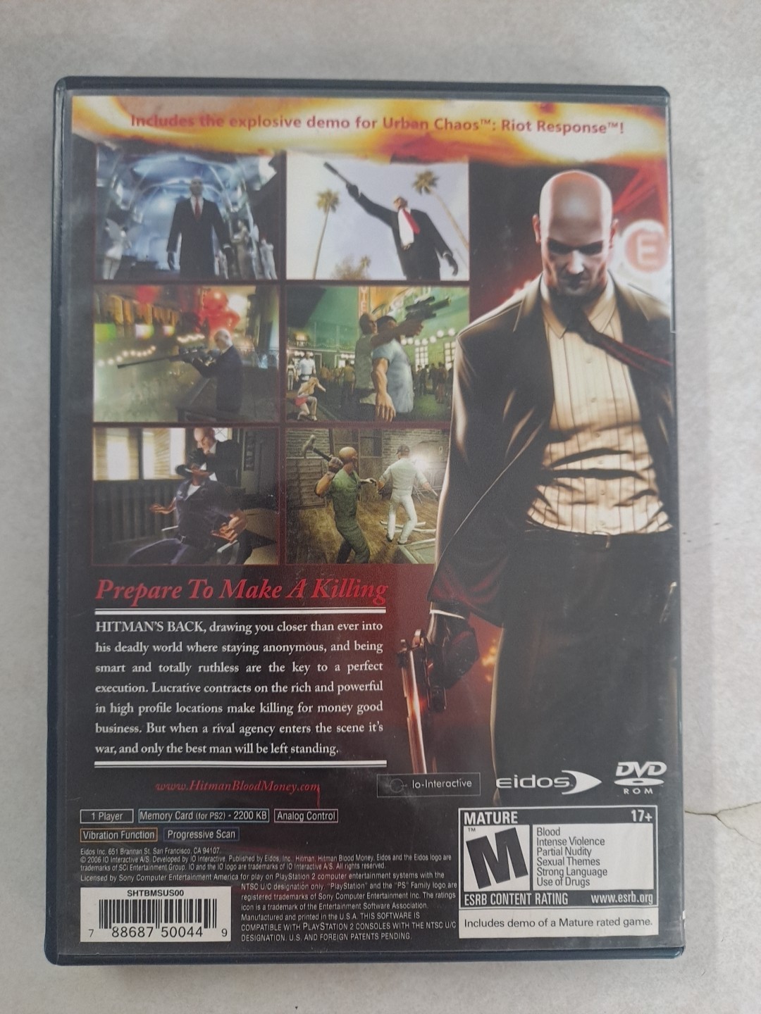Hitman: Blood Money (Sony PlayStation 2, 2006) Missing Manual