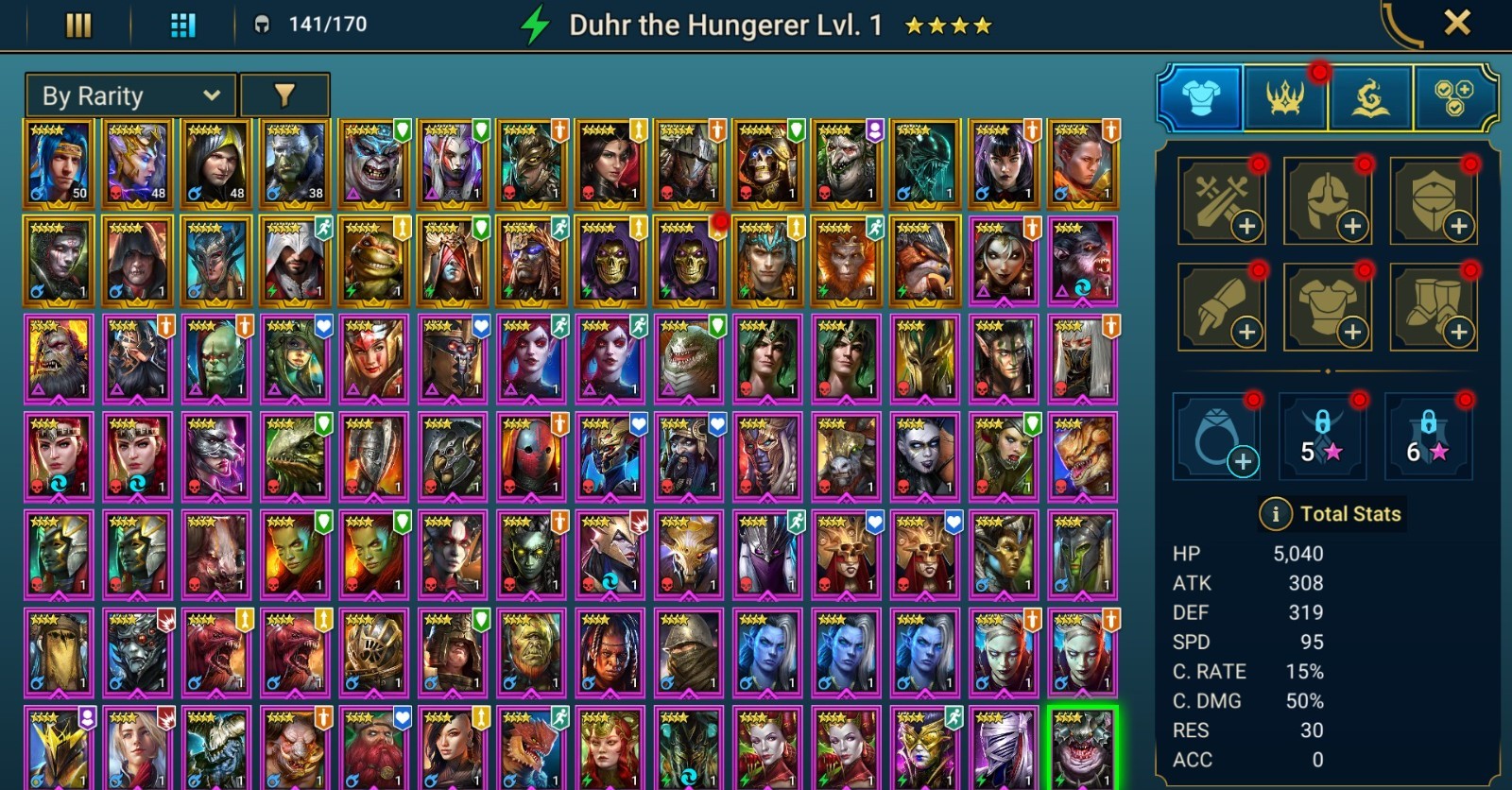 Raid Shadow Legends | Starter acc with Klaazag : 93k energy / 26 Legendary hero