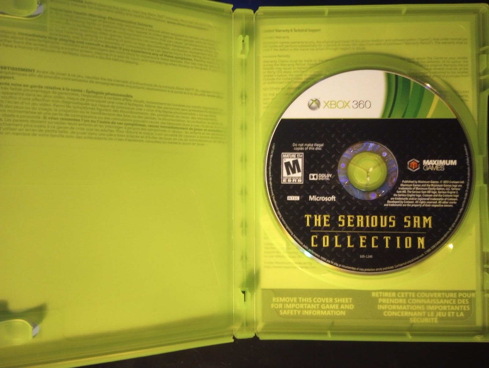 The Serious Sam Collection (Microsoft Xbox 360, 2013) ****TESTED****