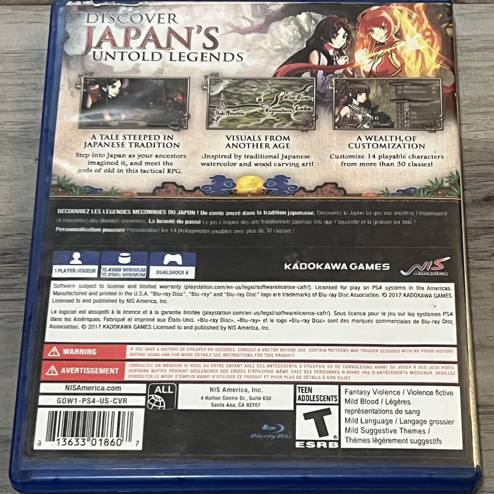 NIS America God Wars: Future Past Sony PlayStation 4 PS4 T Tactical RPG 2017