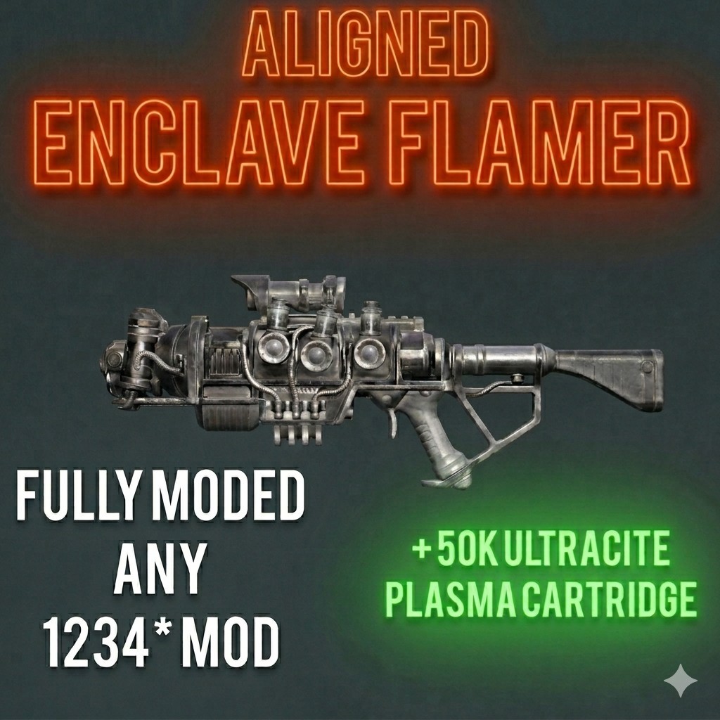 Aligned Enclave Flamer +mods+ 50k Ammo Ps4 Ps5 Fo76
