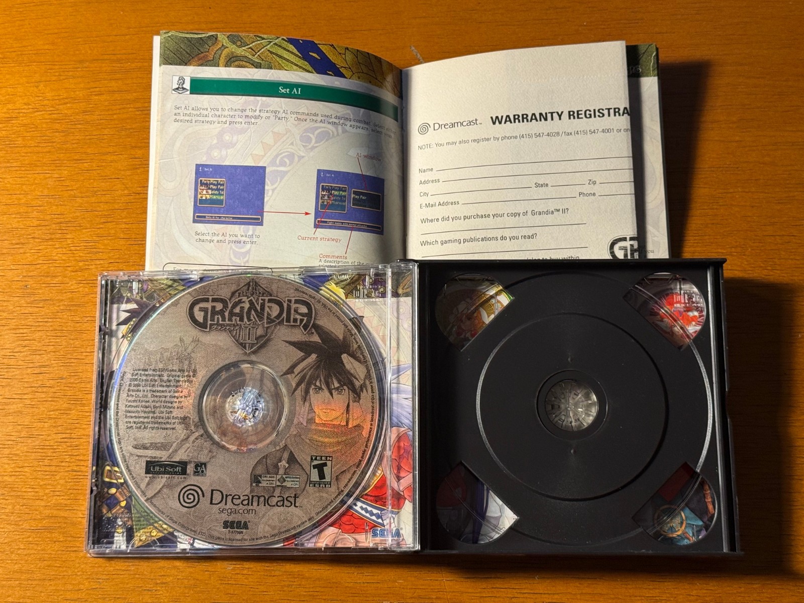 Grandia II (Sega Dreamcast, 2000) TESTED W/ MANUAL **NO SOUNDTRACK**