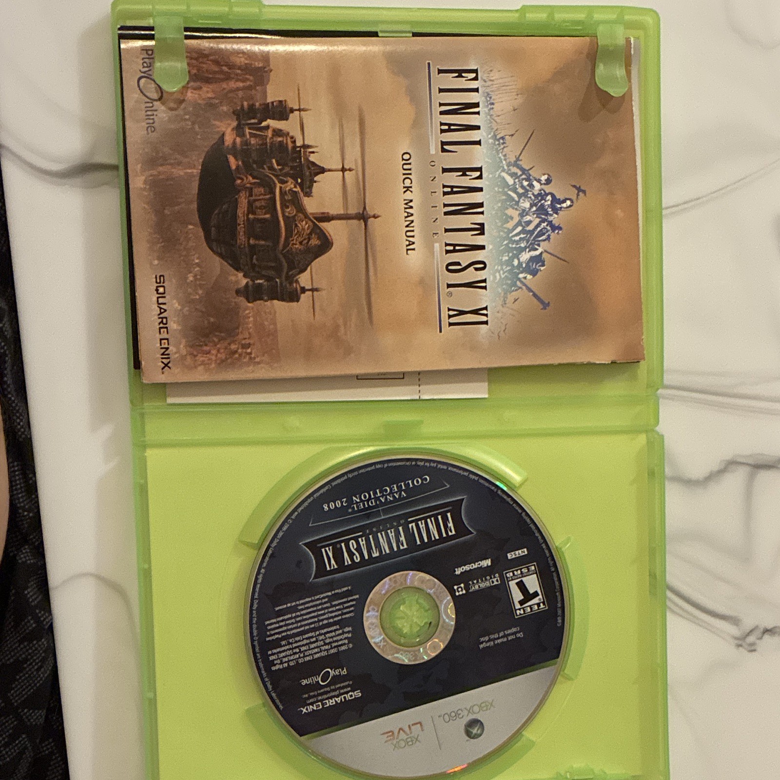 Square Enix Final Fantasy XI Online Vana’diel Collection 2008 Xbox 360 Manual