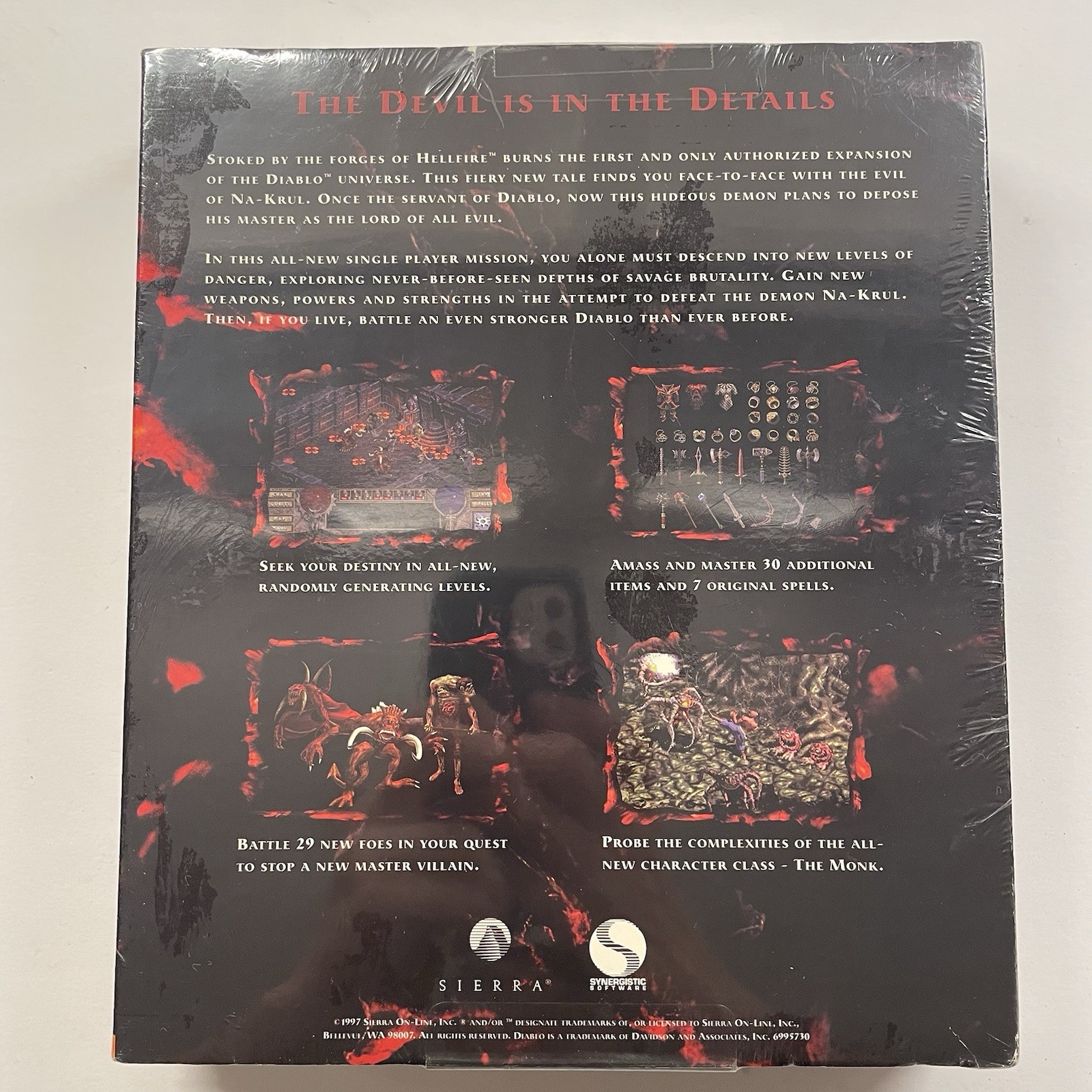 NEW Hellfire Single-Player Diablo Expansion Pack PC Big Box Game SEALED