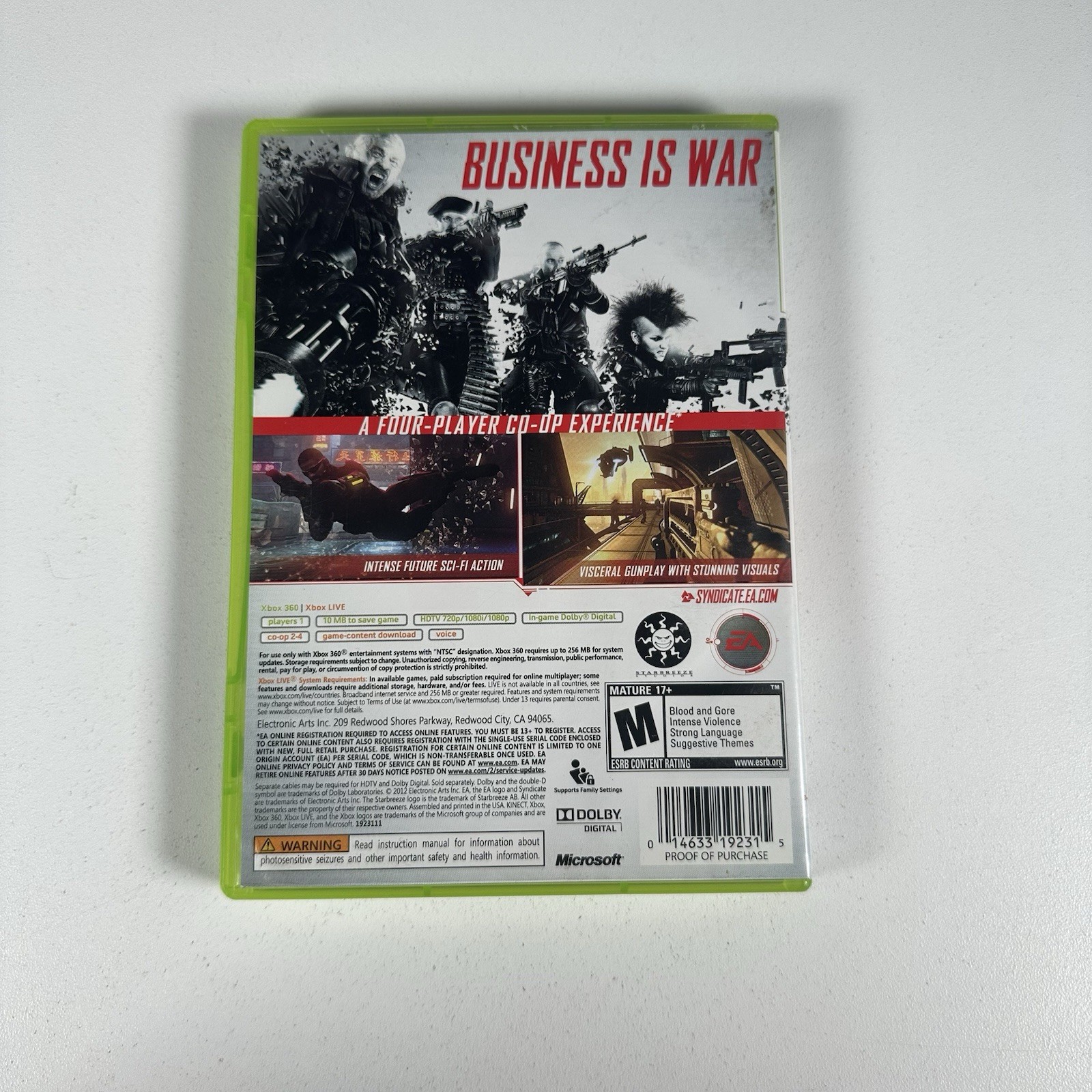 Syndicate – Xbox 360 – CIB – *TESTED* – FAST SHIPPING