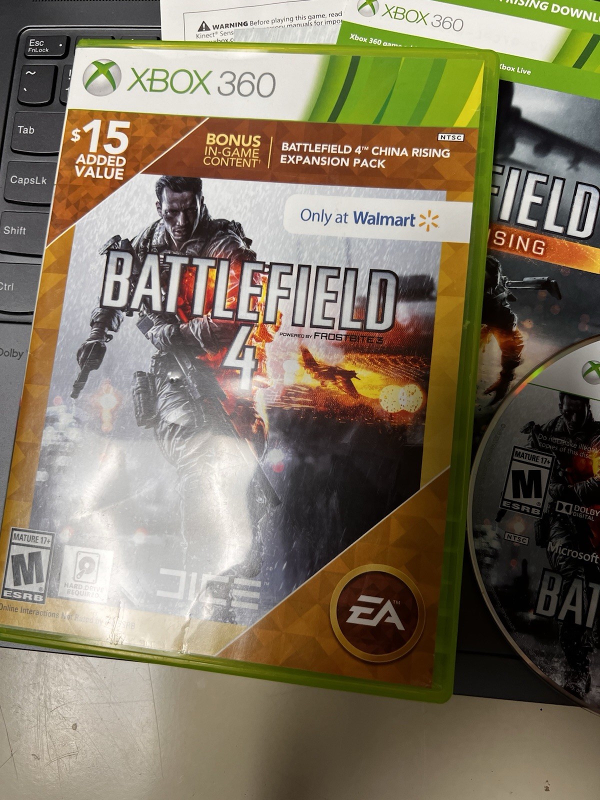 Battlefield 4 Xbox 360 EA DICE 2-Disc Set with China Rising Expansion Case