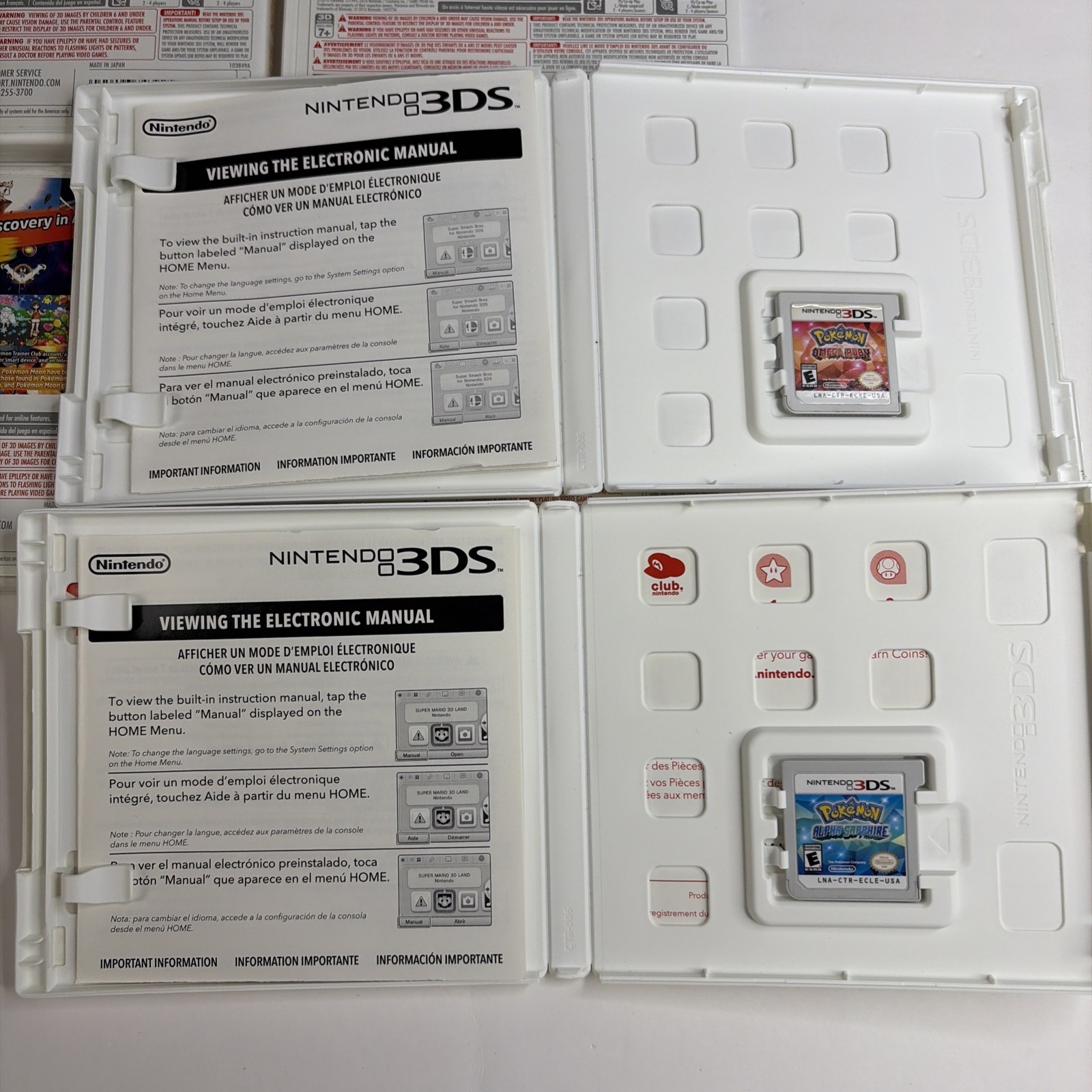 Pokemon Nintendo 3DS GAME LOT Of 8 Complete Box Sun Moon Ultra X Y AUTHENTIC