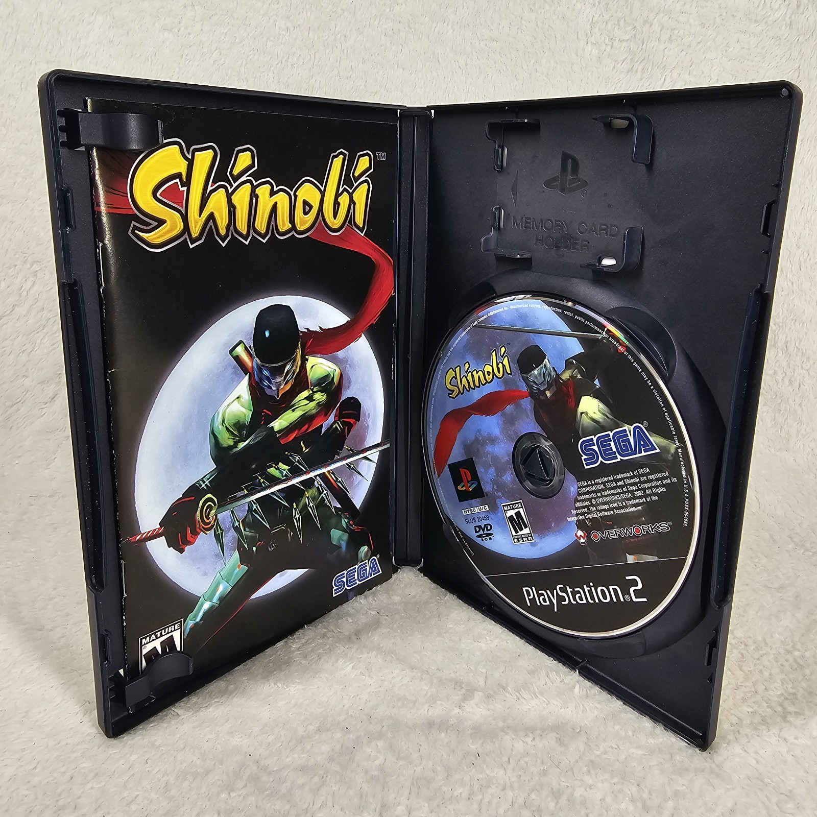 Shinobi (PlayStation PS2) Complete CIB SEGA 1 Player Rated Mature Ninja Game