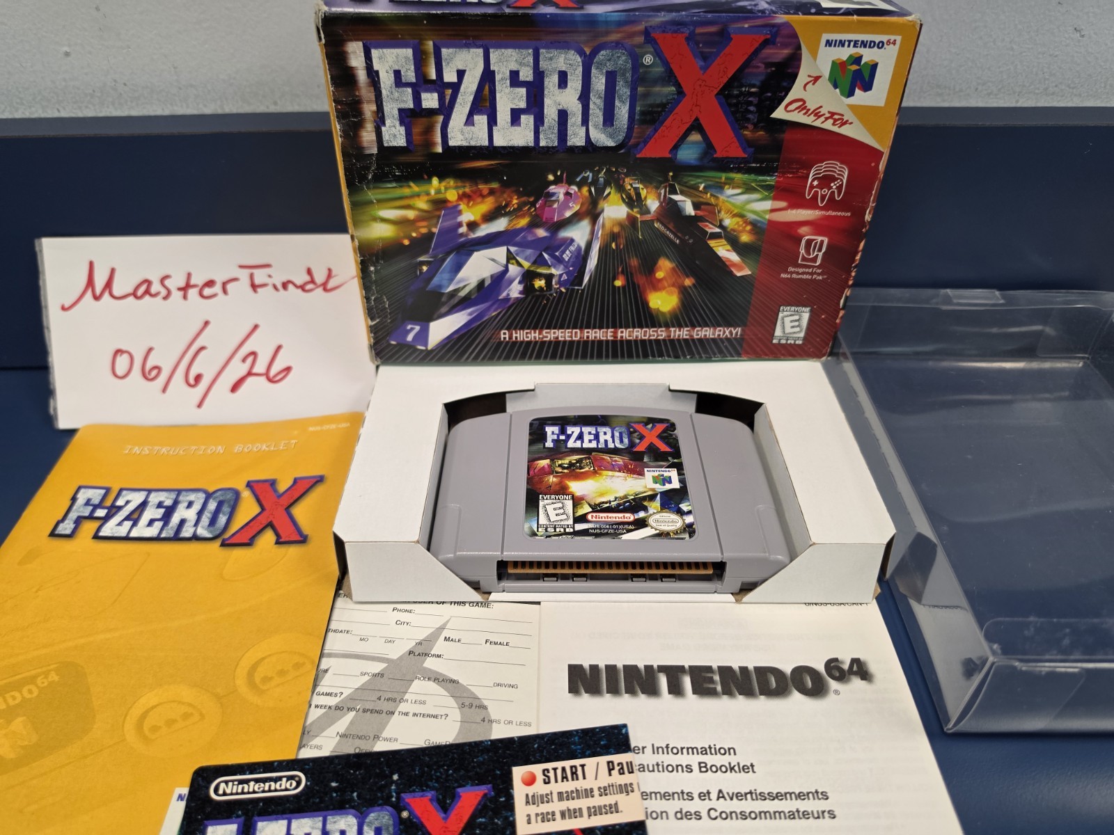 F-Zero X (Nintendo 64, 1998) N64 Complete In Box CIB With Protector
