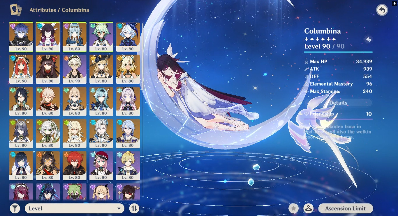 AR 60 + Asia server Genshin Impact from v. 2.2 w/ premium Lunar team & savings