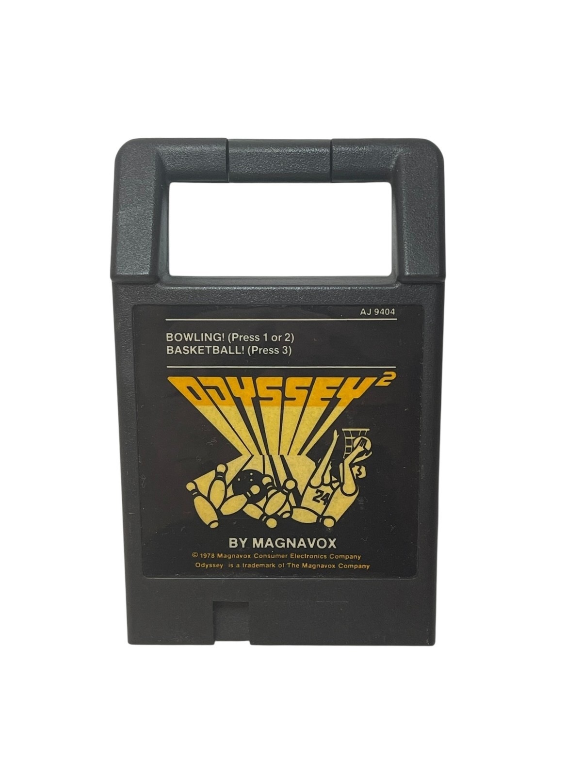 Vintage 1978 Bowling Basketball MAGNAVOX Odyssey 2 Video Game Cartridge AJ 9404
