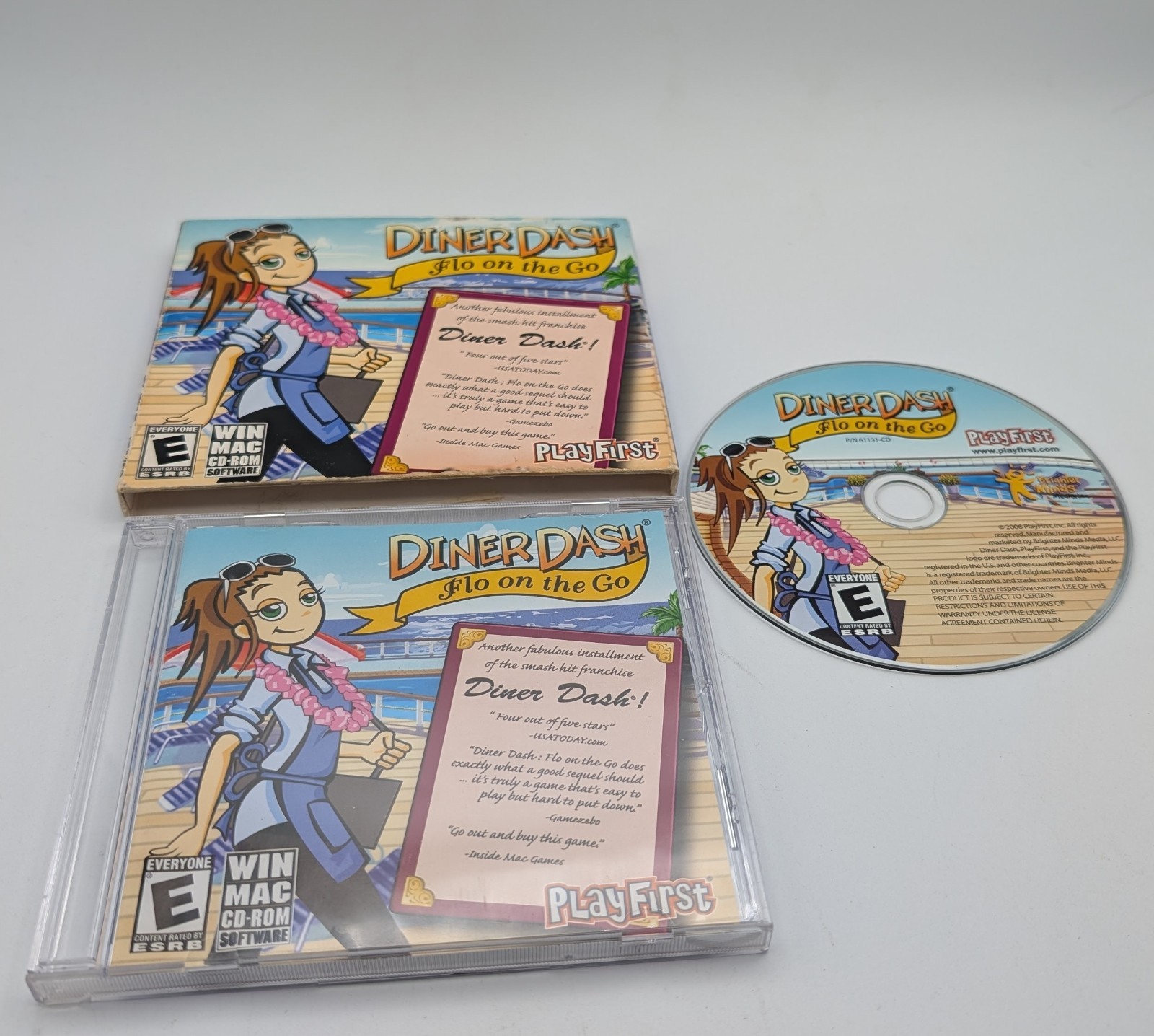 Diner Dash Flo on the Go PC Mac CD PlayFirst Time Management Game Computer Retro