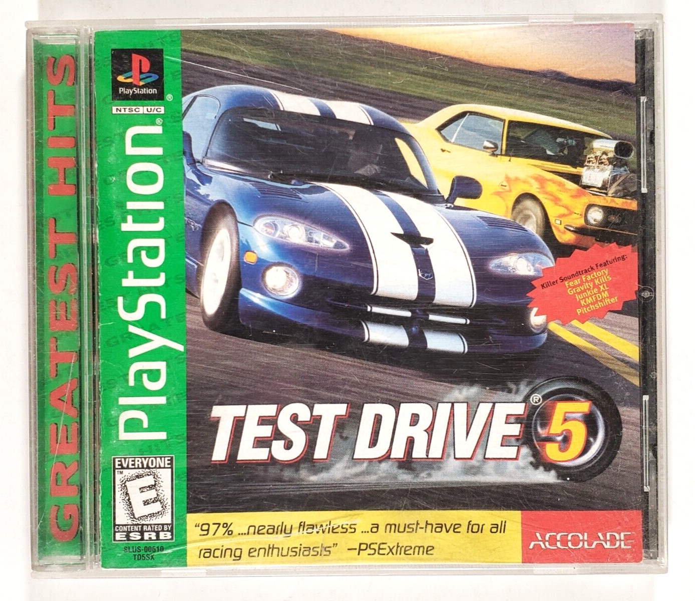 Test Drive 5 – Greatest Hits (Sony PlayStation 1, 1998) PS1 CIB Complete Manual