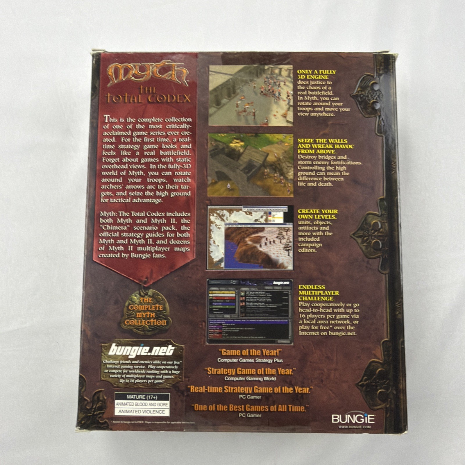 Myth: The Total Codex Big Box + 3 CDs & Jewel Case CD-Rom 1999 Windows 98/99/NT
