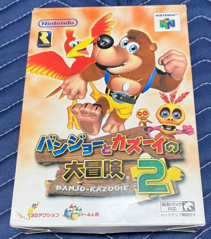 N64 Banjo-Tooie Banjo-Kazooie 2 CIB Japanese Complete Boxed 2000 Nintendo 64