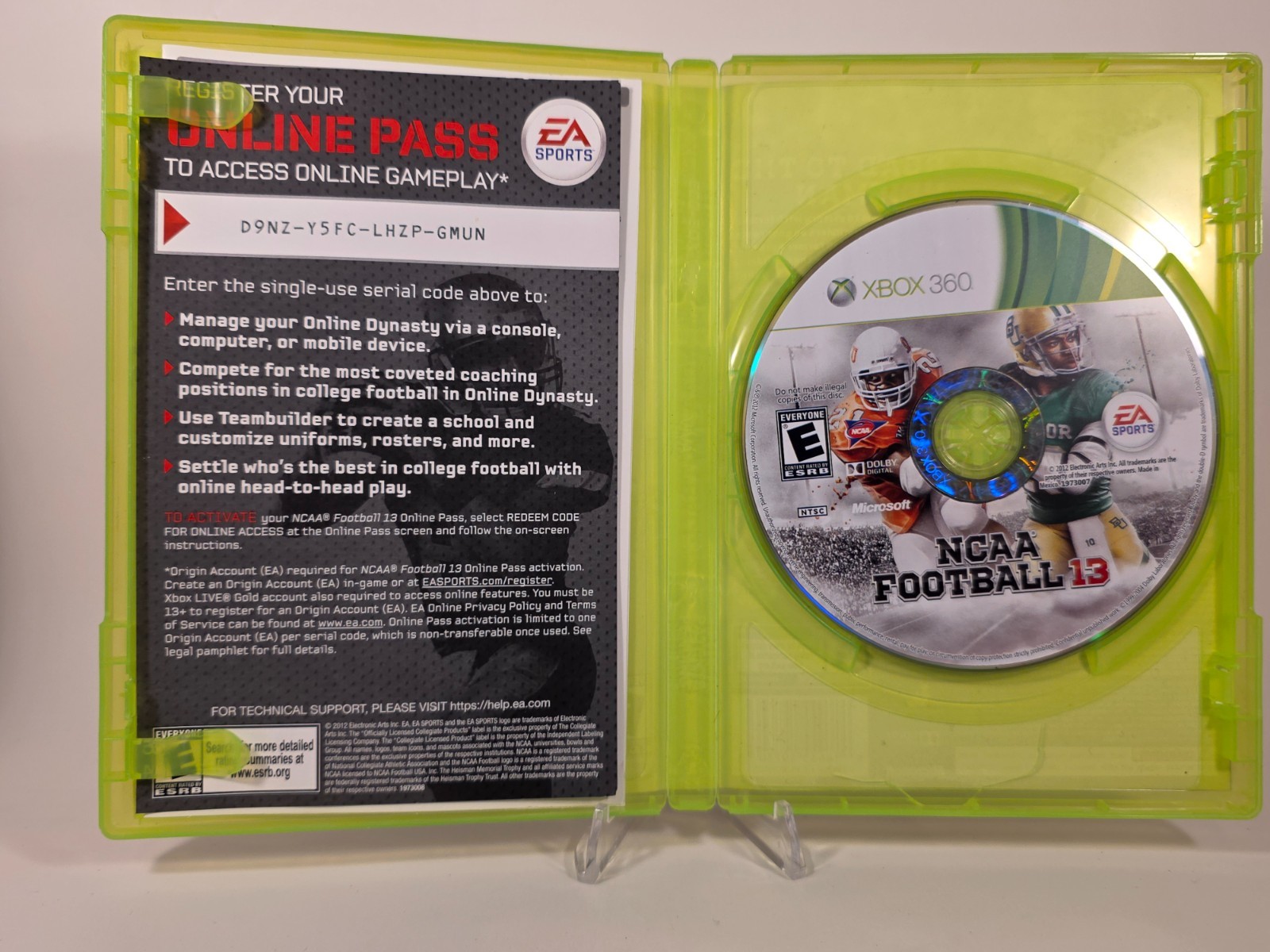 Xbox 360 NCAA Football 13 CIB! Untested Microsoft