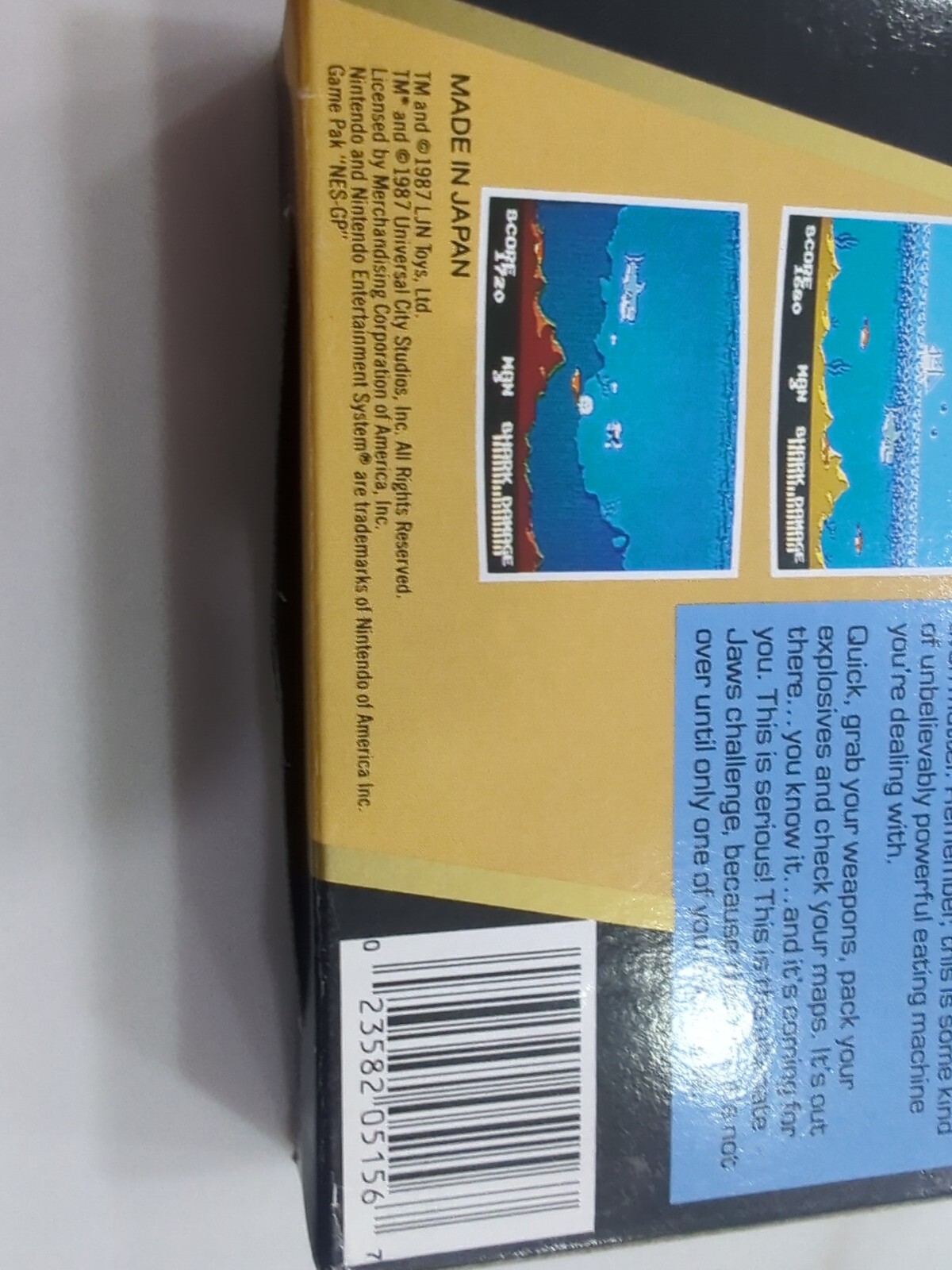 Jaws #5156 Nintendo Entertainment System 1987 Ships Free #6