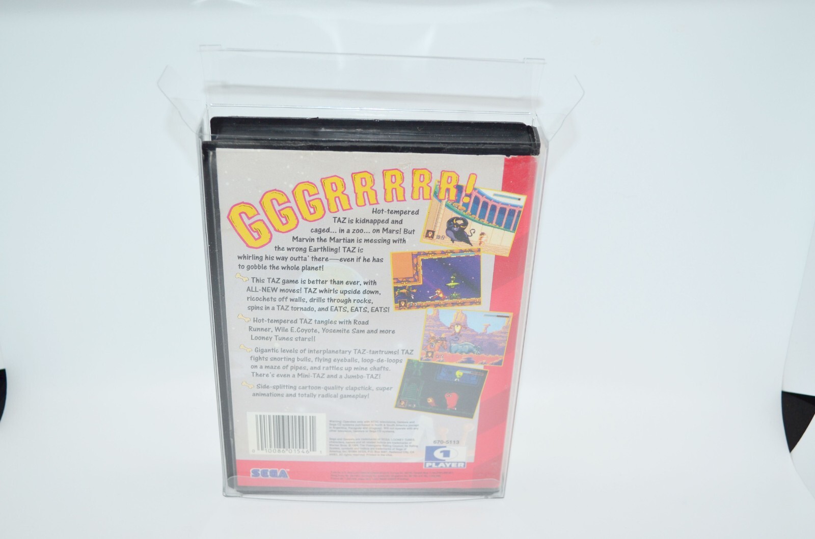 5 Plastic Protective Protectors Cases Sleeves Display Boxes For Sega Genesis