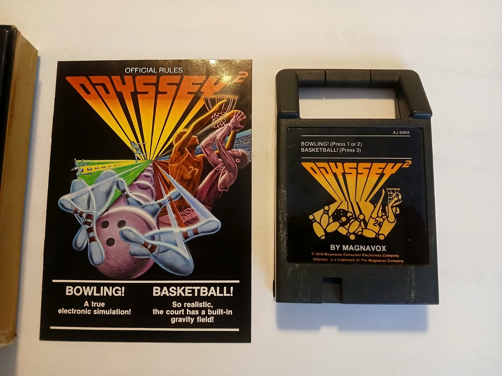 Bowling Basketball! CIB Complete in Box w Manual Magnavox Odyssey 2 Tested Works