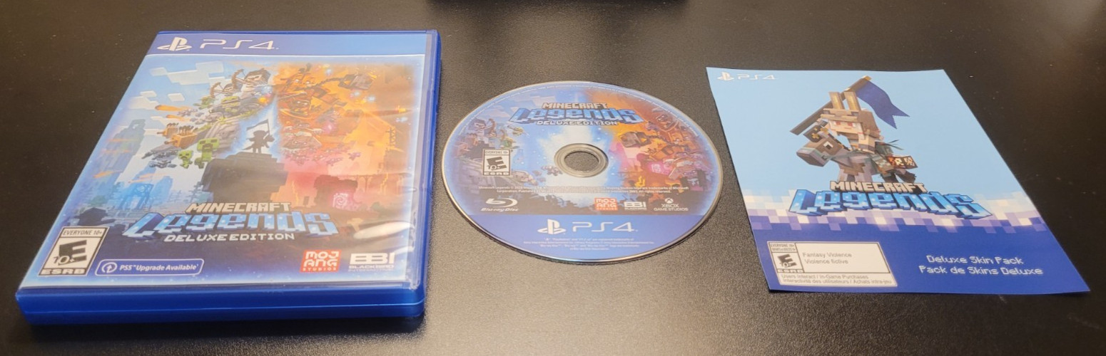 MINECRAFT LEGENDS DELUXE EDITION Sony PlayStation 4 COMPLETE TESTED PS4 CIB 2023