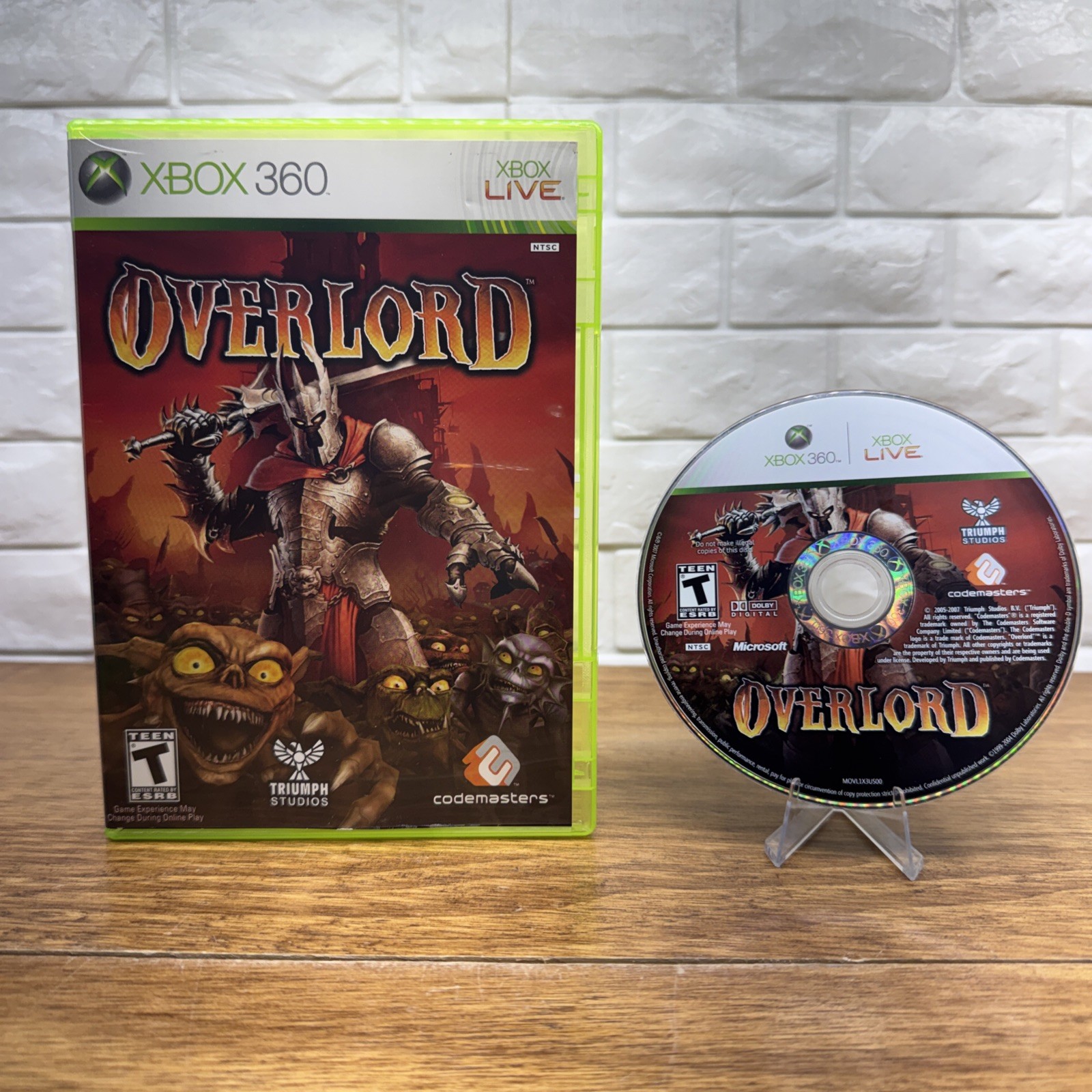 Overlord (Microsoft Xbox 360, 2007) Refurbished 1 Yr Warranty Tested Working