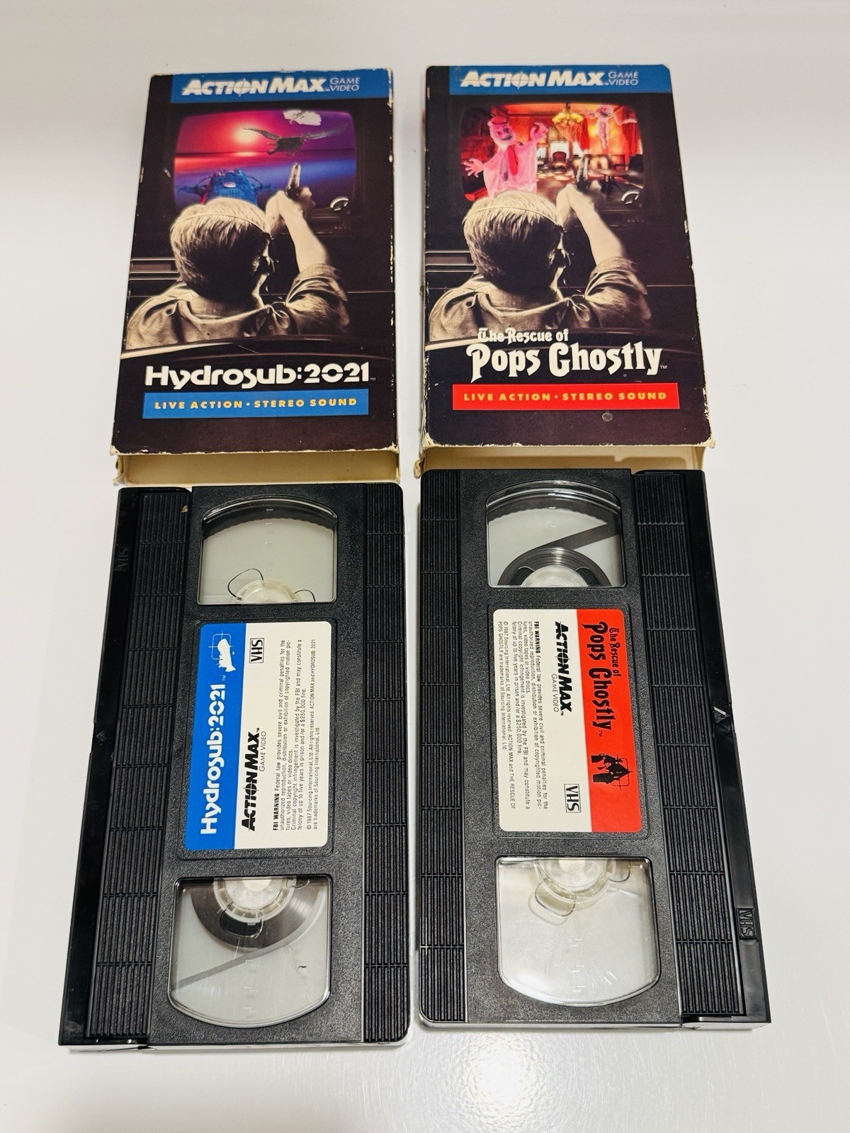 ActionMax: The Rescue of Pops Ghostly + Hydrosub 2021 VHS games