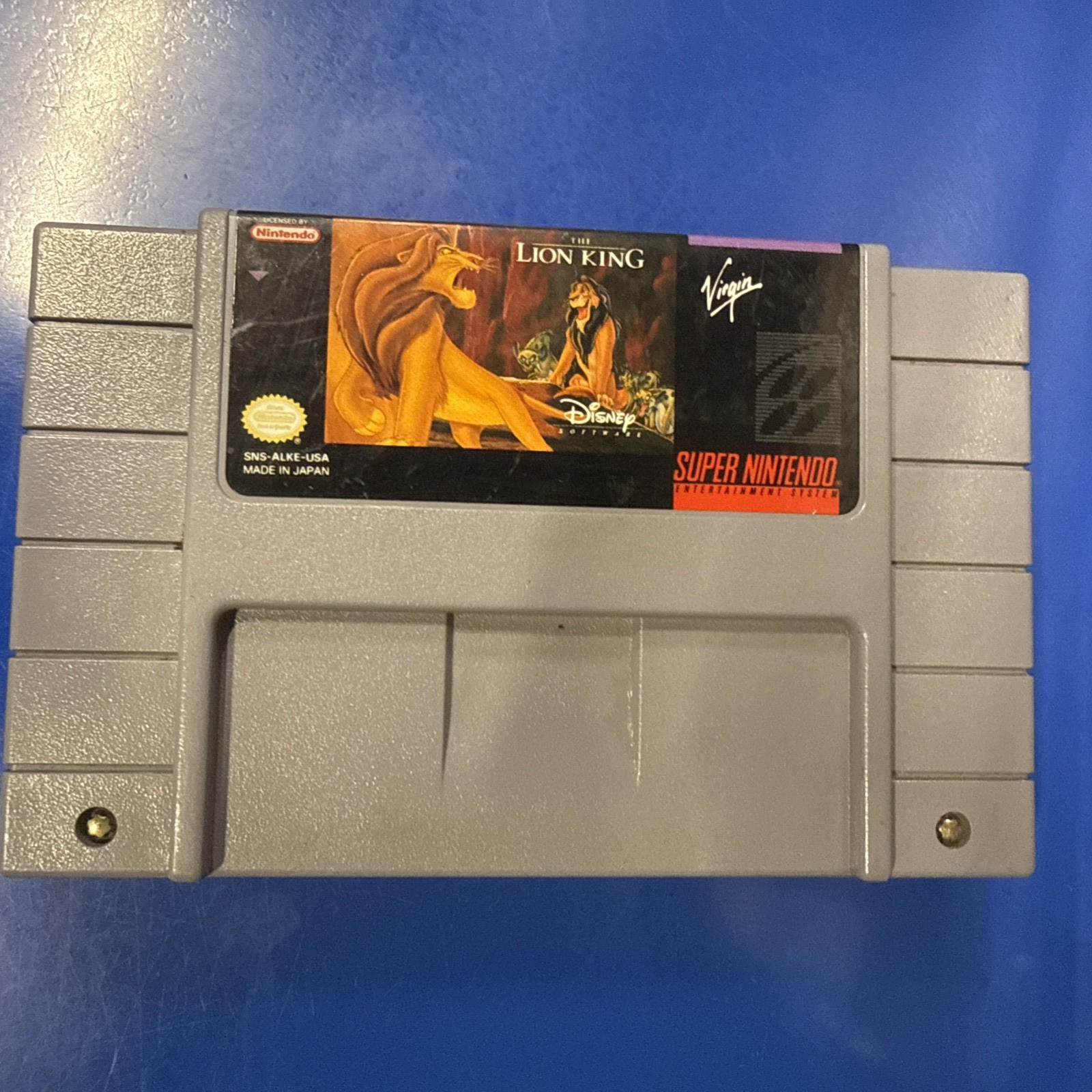 The Lion King Super Nintendo SNES Working Game Cartridge Disney