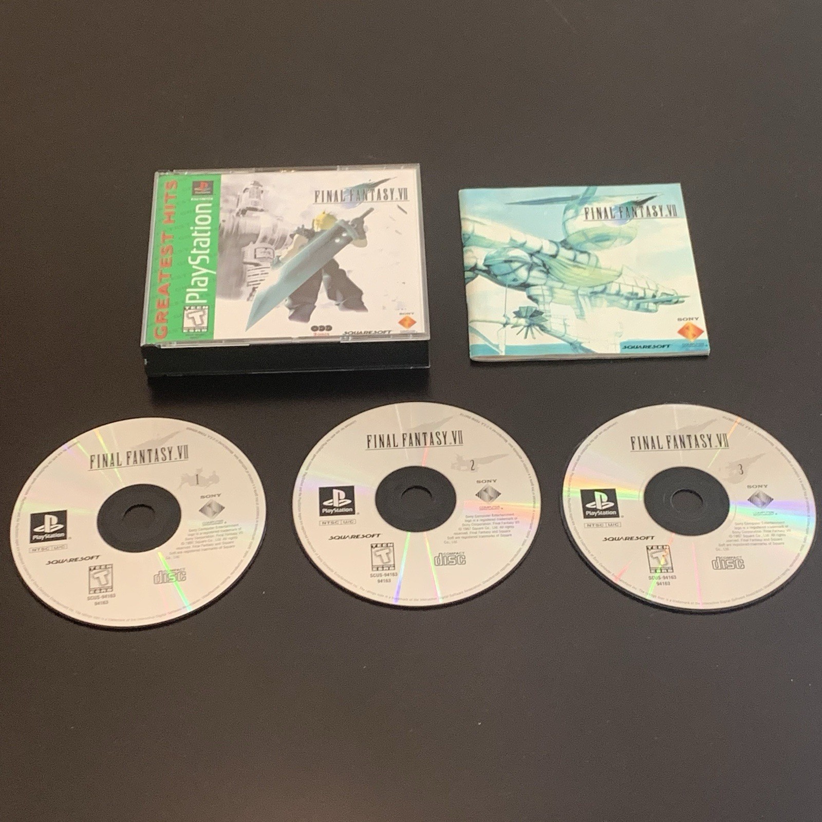 Final Fantasy VII 7 Greatest Hits (PlayStation 1 PS1) Complete CIB Tested