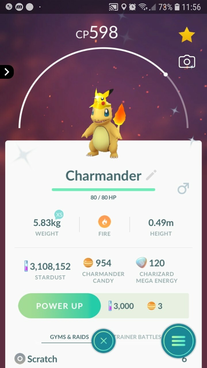 Shiny Charmander ( Pikachu Visor ) Pokémon Trade✨️ Go