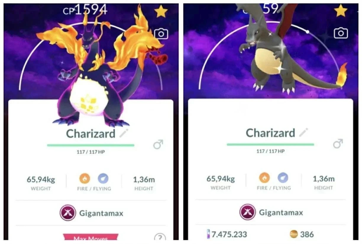 Pokémon G0 – Shiny Charizard Gigantamax Special Bg Max Final ✨Dark Skies ✨ P T C