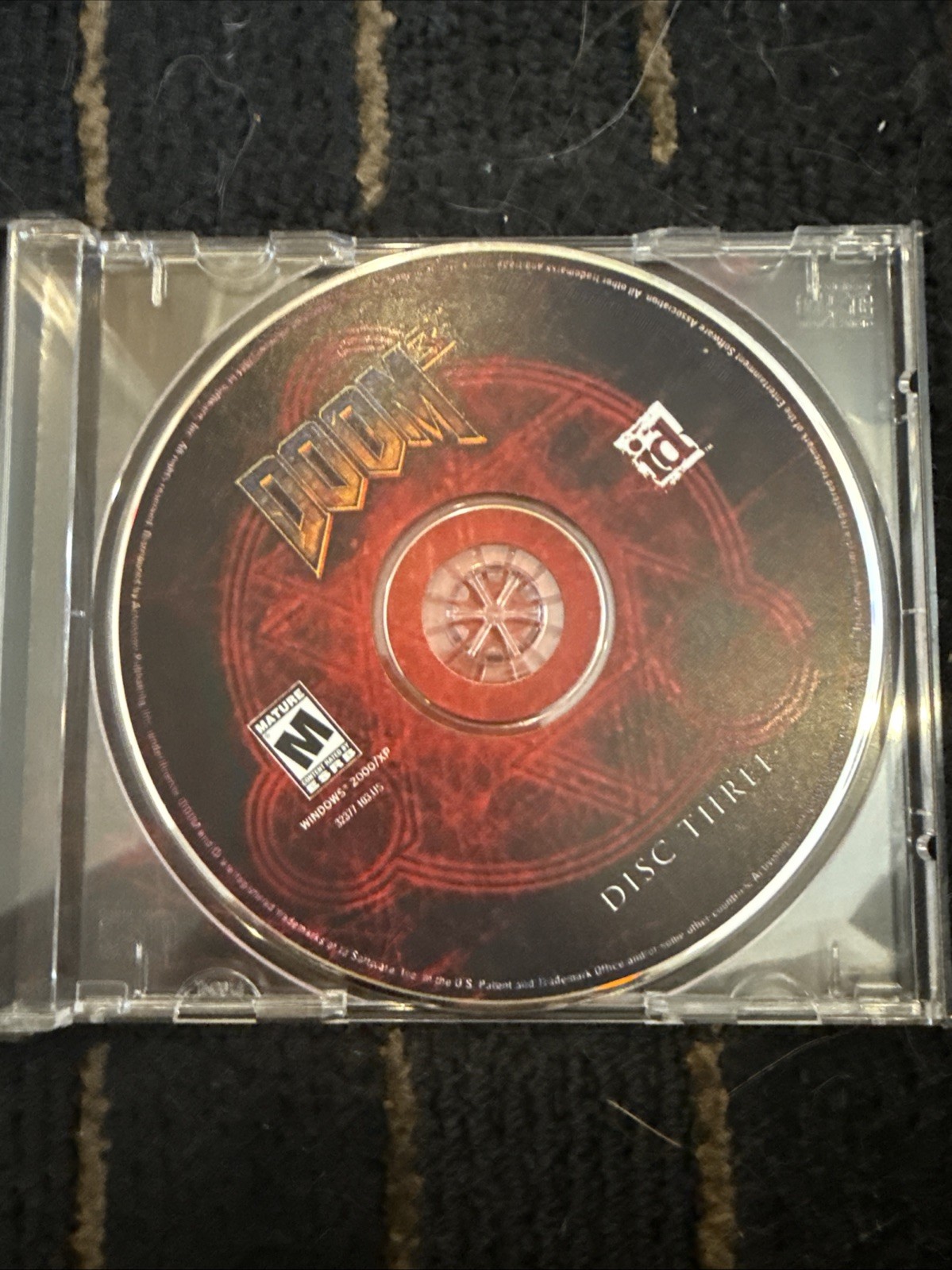 DOOM 3 PC CD-ROM Game Microsoft Windows XP 2000 id Software ESRB M Mature 3-Disc