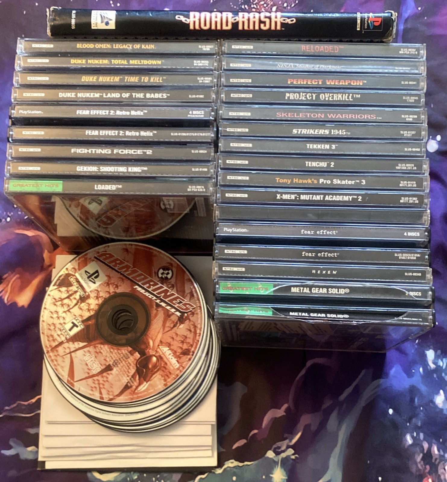 Sony PlayStation Bundle PS1 40 Game Lot Tested & Works Metal Gear Final Fantasy