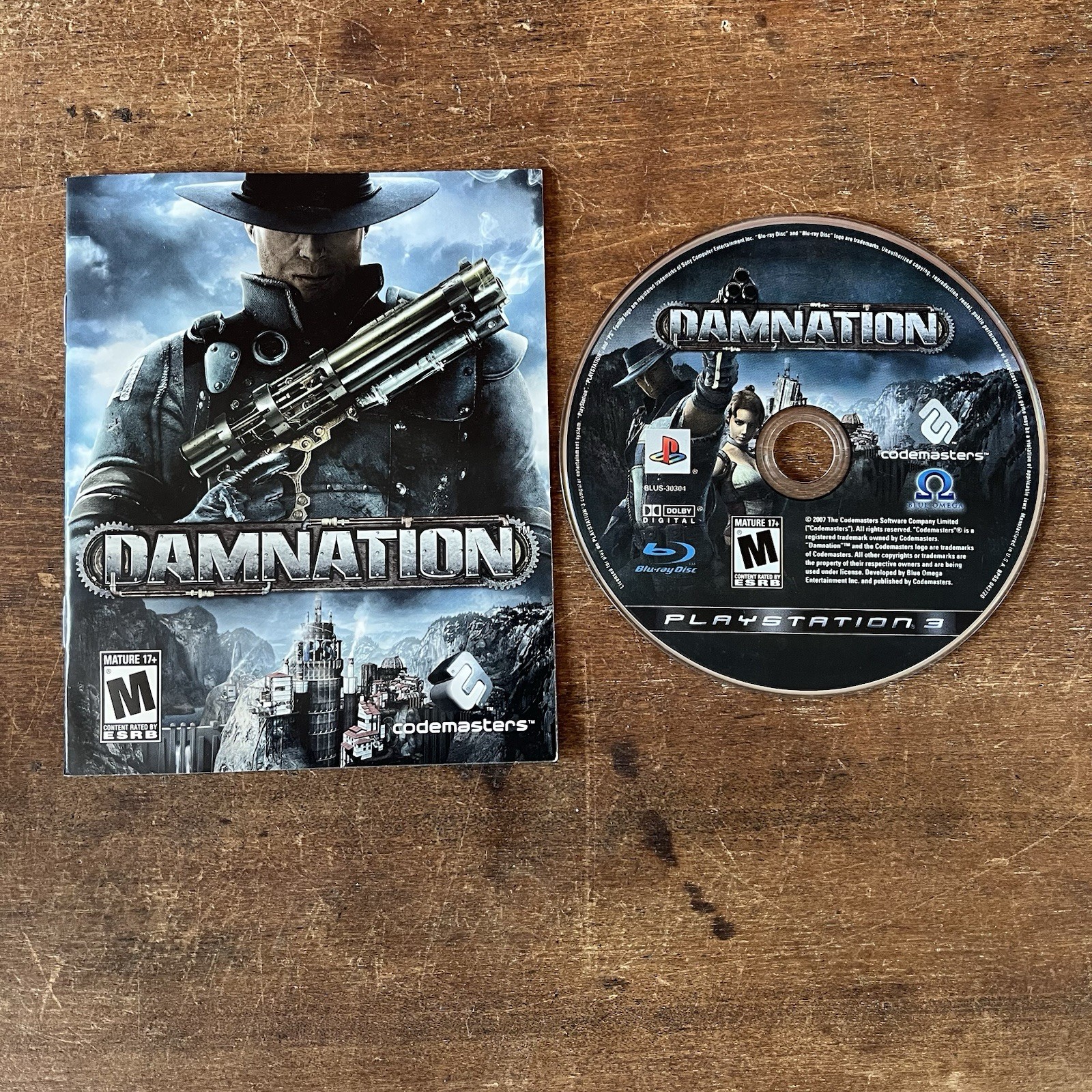 Damnation Sony PlayStation 3 PS3 Disc & Manual Only NO CASE