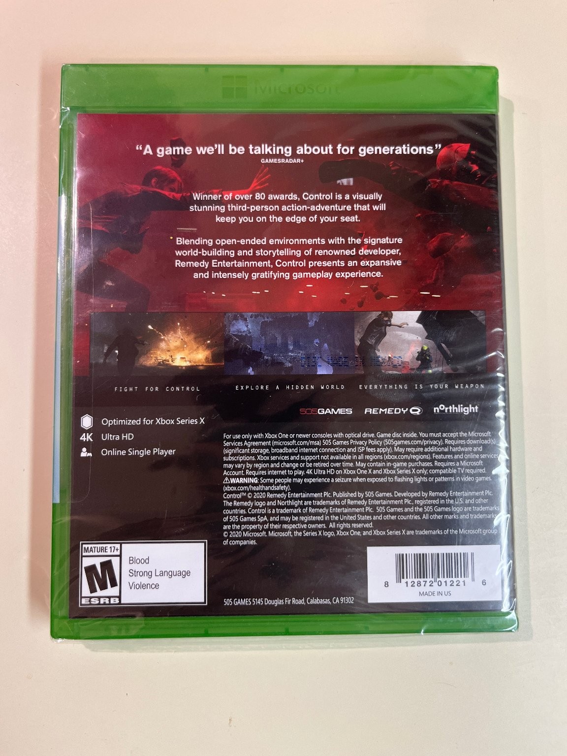 Control Ultimate Edition Xbox One Xbox Series X Video Game, Single Player Action