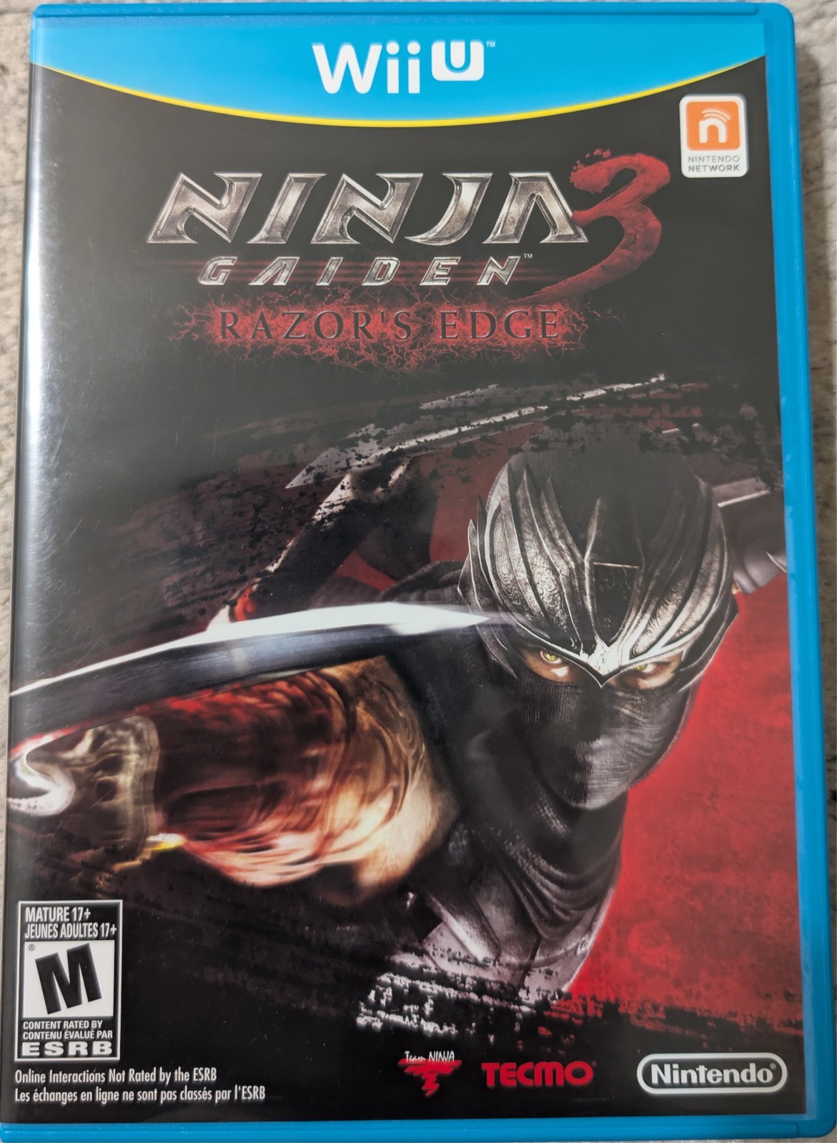 Ninja Gaiden 3 Razor’s Edge Nintendo Wii U EXCELLENT CONDITION CIB w/manual