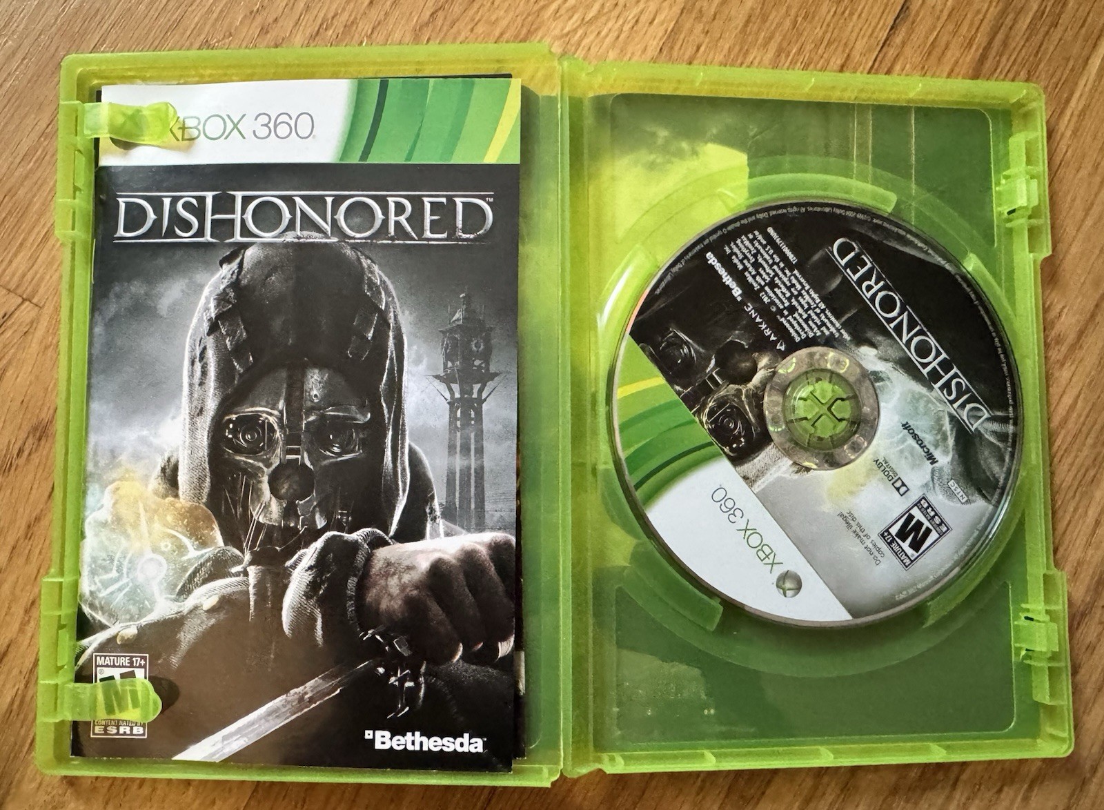 Dishonored (Microsoft Xbox 360, 2012). CIB. Tested