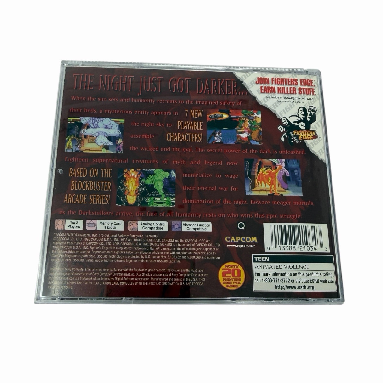 Darkstalkers 3 (Sony PlayStation 1, 1998) PS1 Game Complete w/Manual & Reg. Card