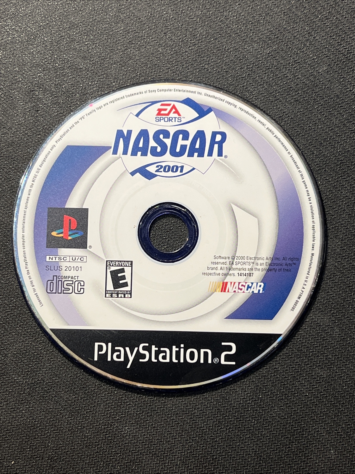 NASCAR 2001 (Sony PlayStation 2, 2000) Disc Only