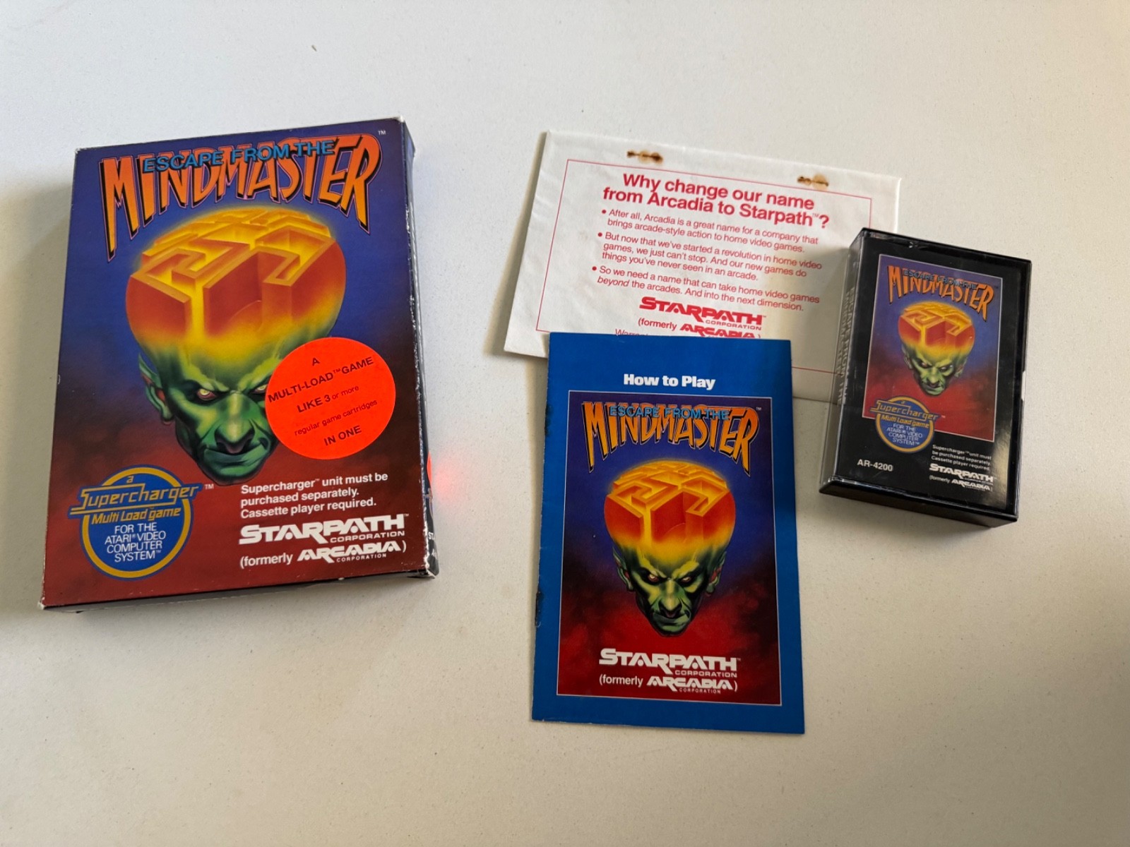 Atari 2600 Arcadia Starpath supercharger complete set 1-12 plus Stella Labyrinth