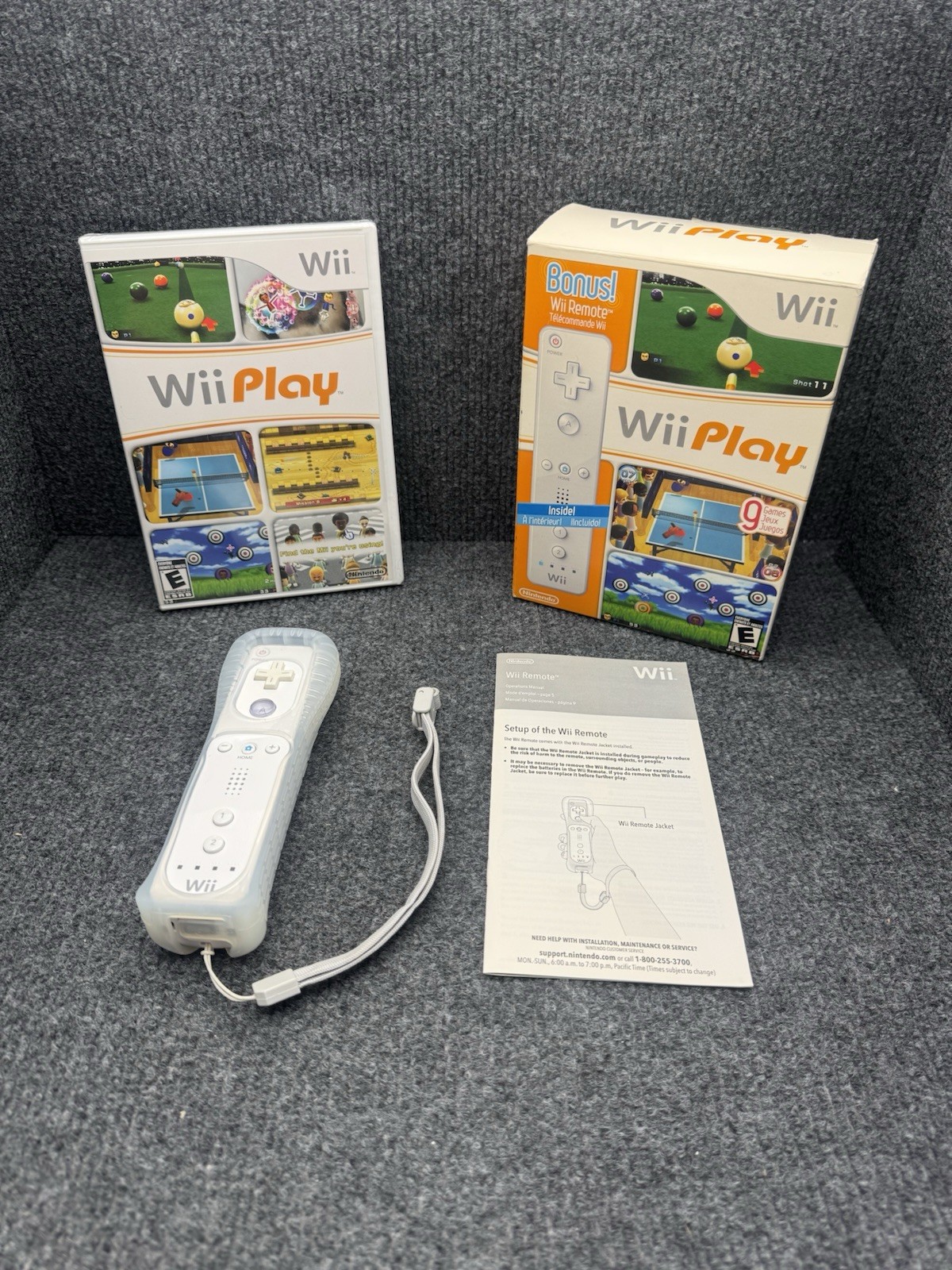 Wii Play Nintendo Wii Big Box w/ Bonus Wii Remote Controller SEALED GAME READ
