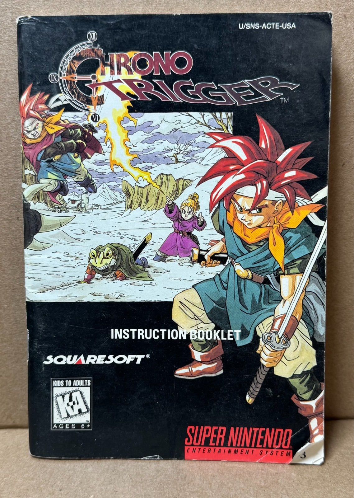 Chrono Trigger Super Nintendo SNES Authentic Tested with manual and posters