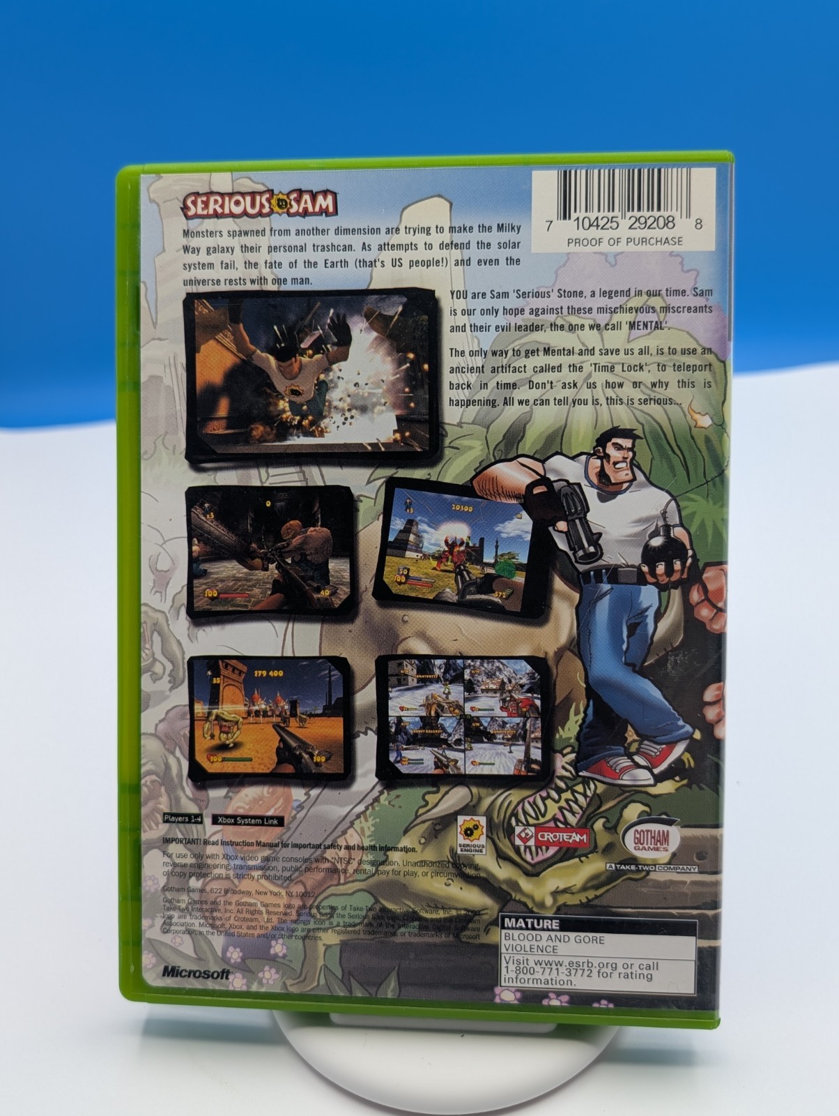 Serious Sam (Microsoft Xbox, 2002) CIB COMPLETE Tested Working