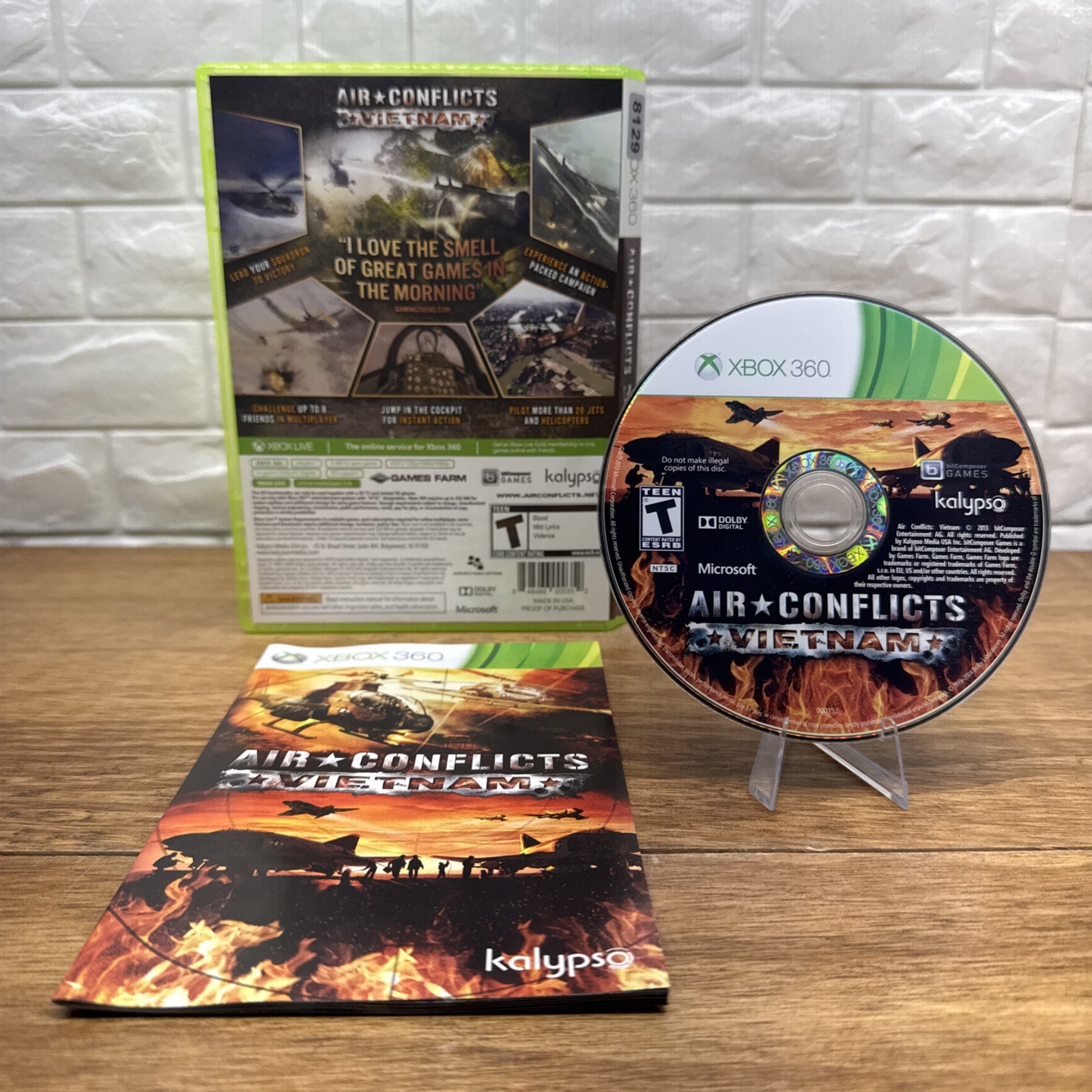 Air Conflicts: Vietnam (Microsoft Xbox 360, 2013) CIB Tested Working Free S/H