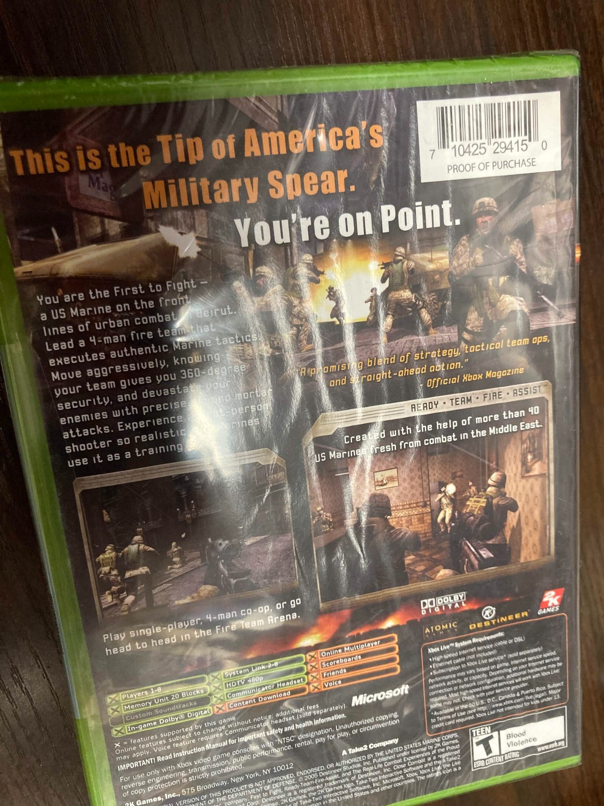 Close Combat: First to Fight – Microsoft Xbox ESRB New Sealed, Some Water Damage