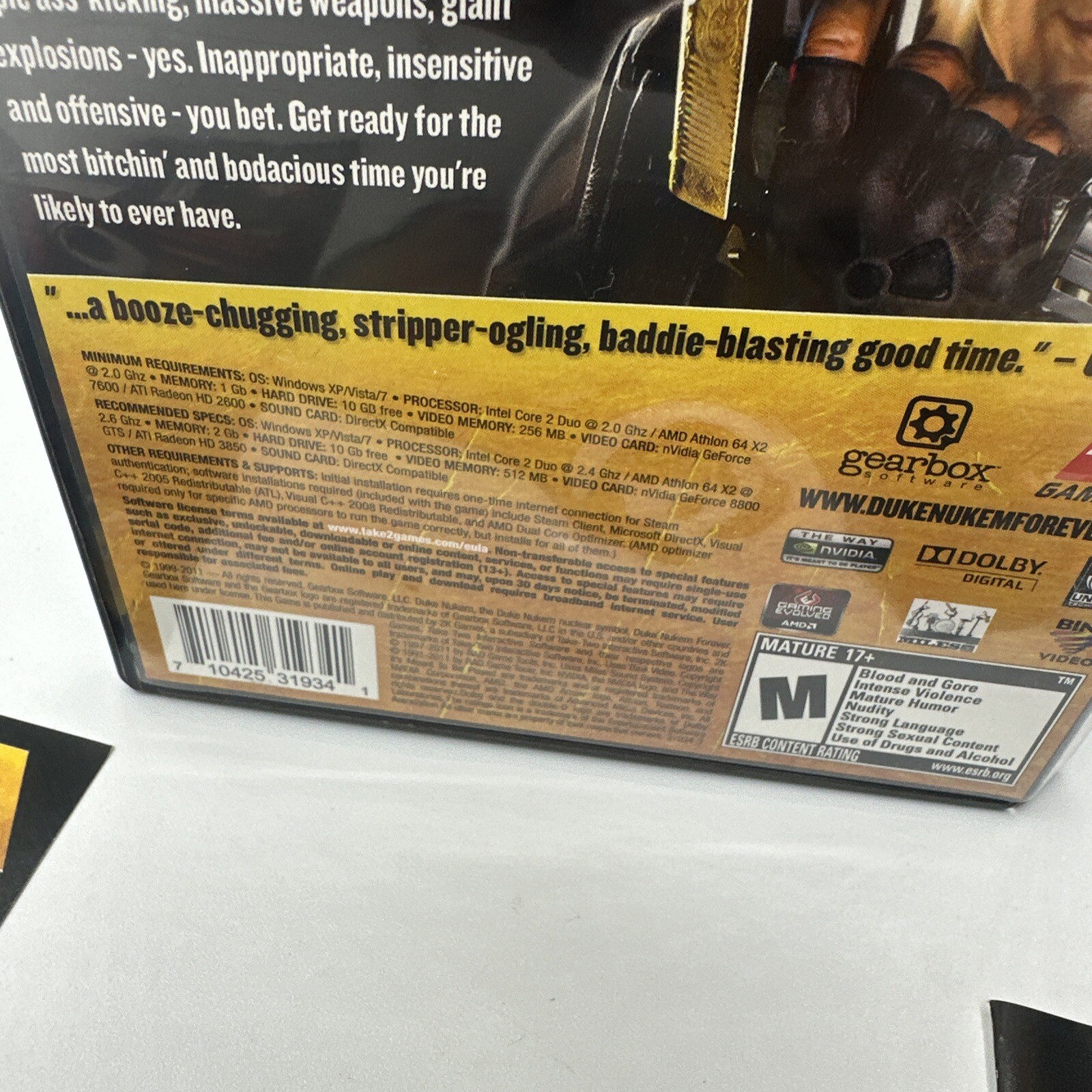 Duke Nukem Forever – PC DVD Computer game Buy This Before I Run Out Of Gum