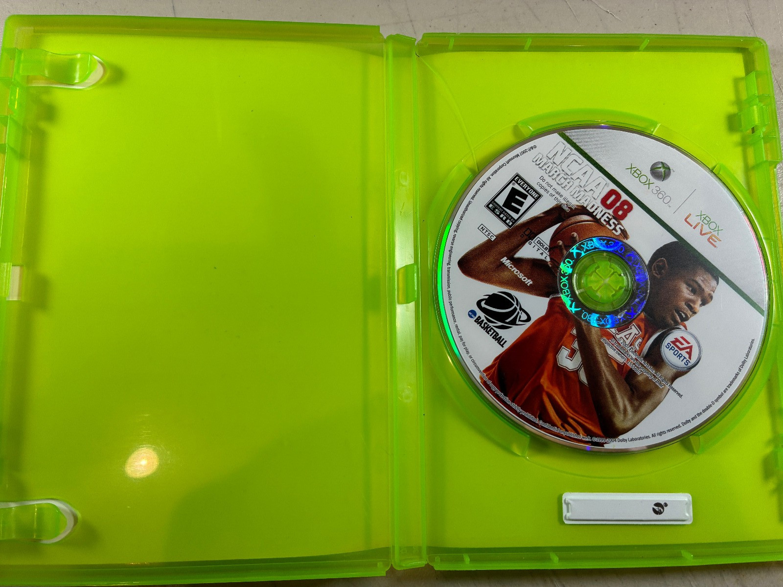 Xbox 360 NCAA 08 March Madness Video Game No Manual Basketball