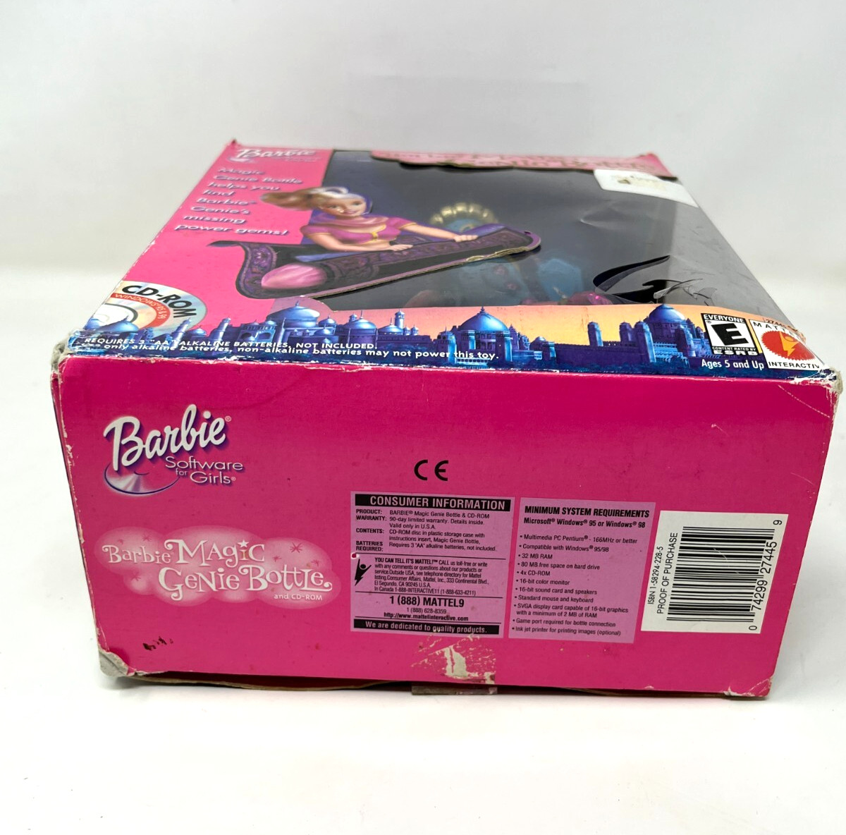 Vintage Barbie Magic Genie Bottle Toy and CD ROM PC Game 2000 Mattel #27445