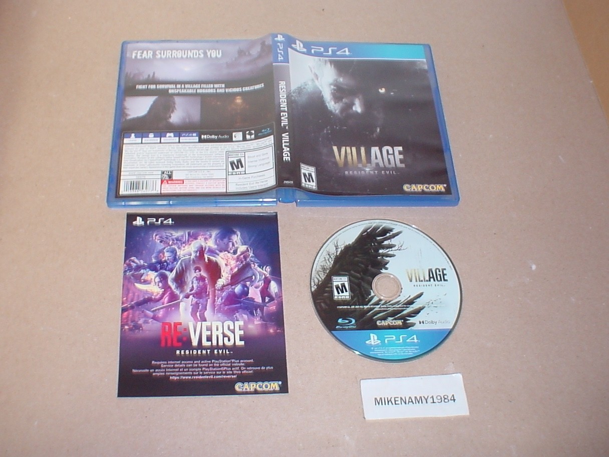 RESIDENT EVIL VILLAGE game complete in case – Sony Playstation 4 PS4